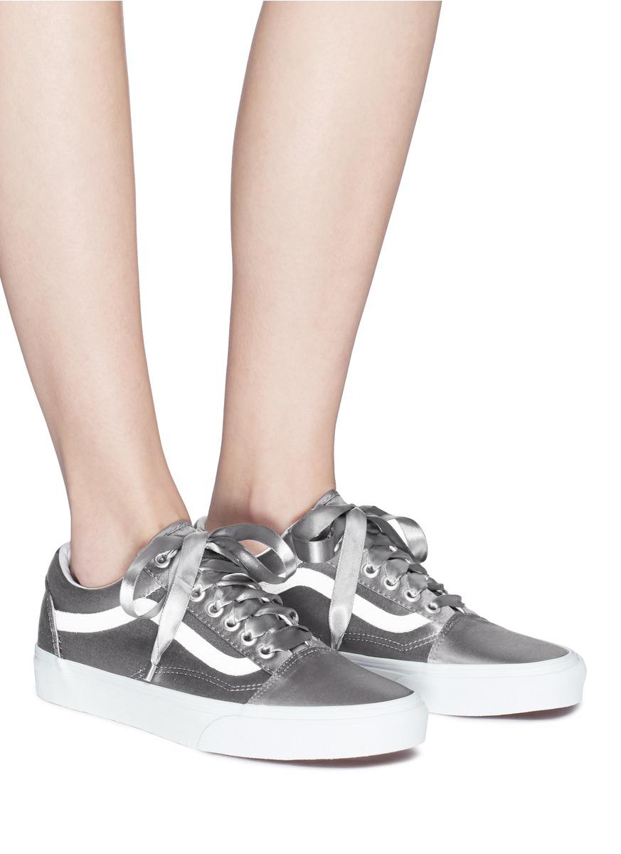 Vans 'satin Lux Old Skool' Sneakers in Grey (Gray) | Lyst