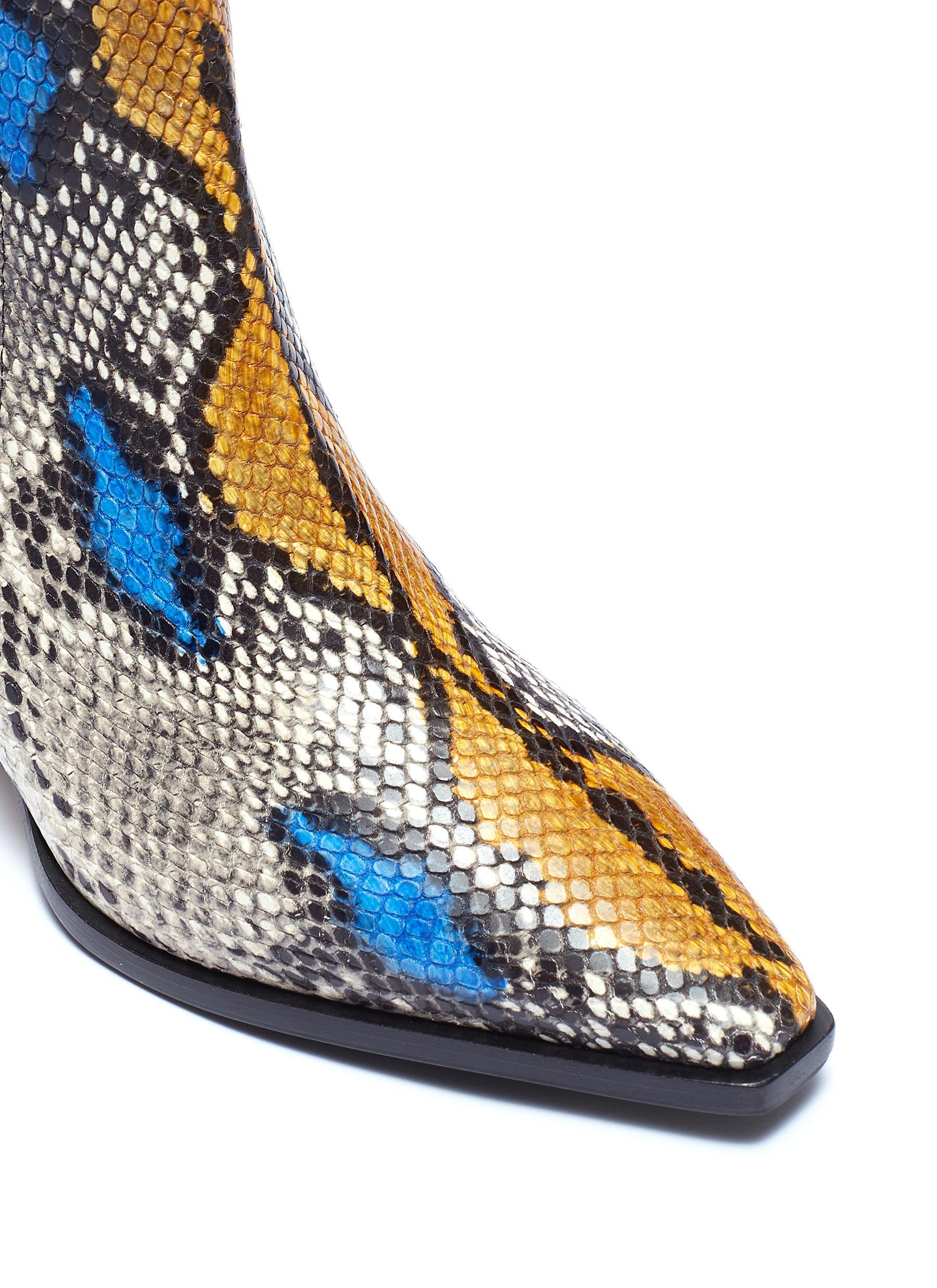 subtle snake embossed chelsea boot