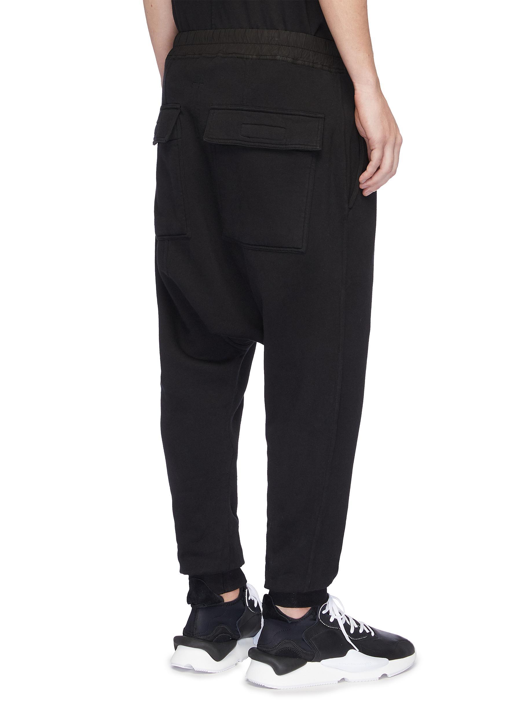 Rick Owens Drkshdw Cotton Drop Crotch Knit jogging Pants in Black for ...