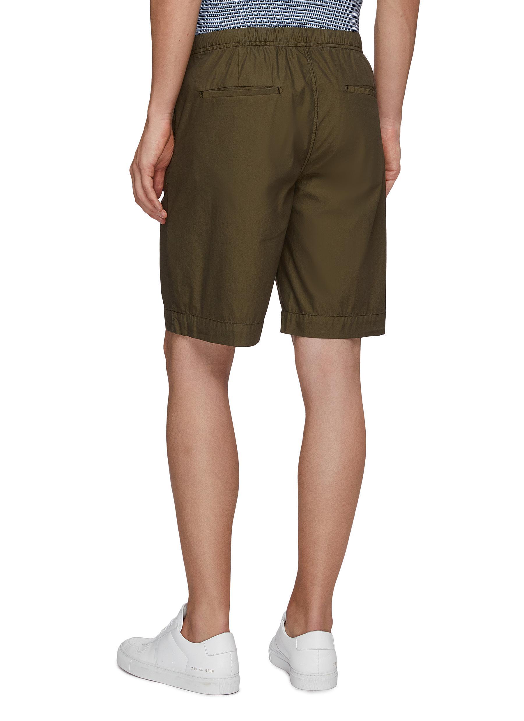 PS by Paul Smith Cotton Elastic Waistband Shorts in Green for Men - Lyst