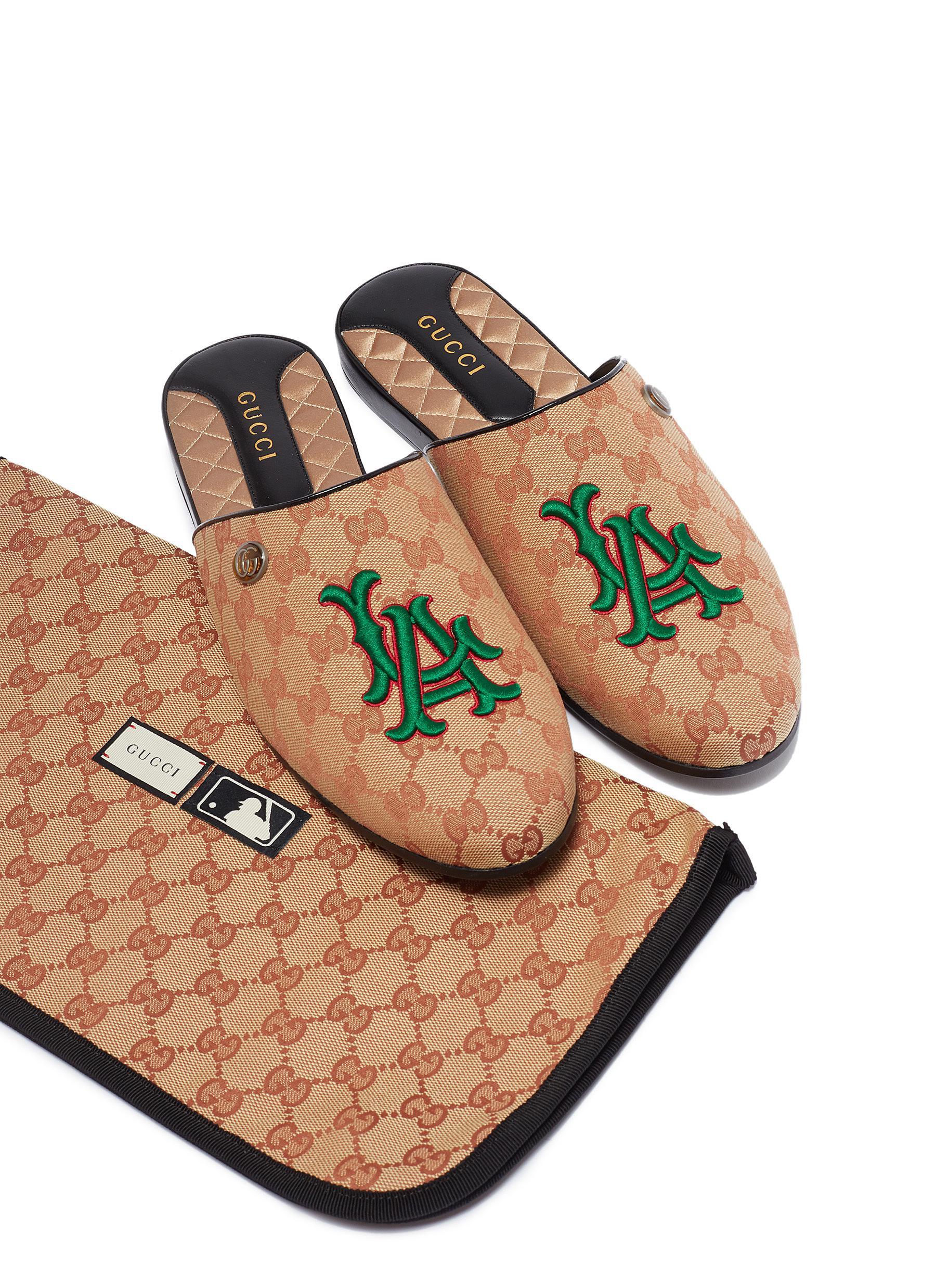 baseball gucci slides