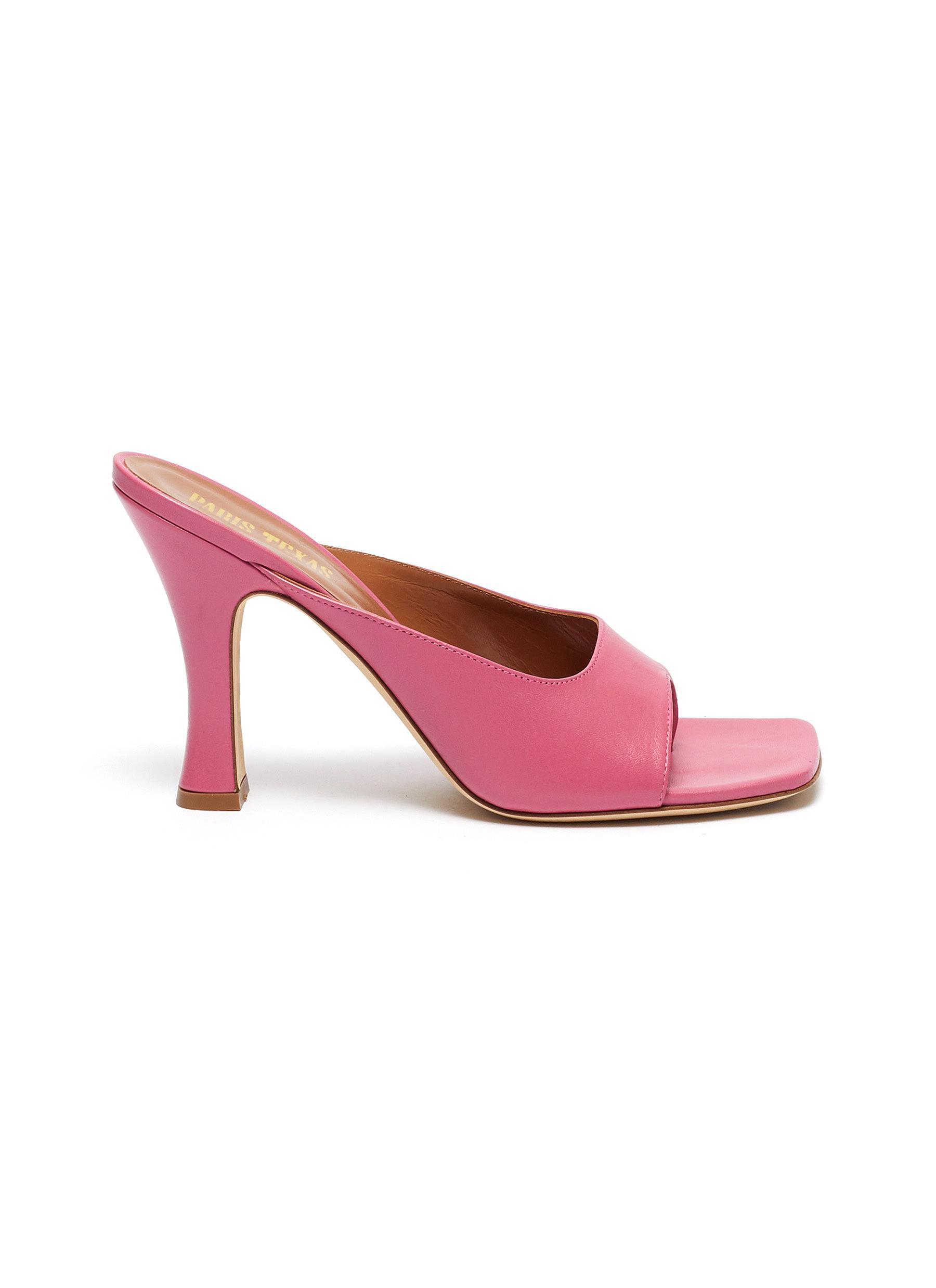 pink thong mules