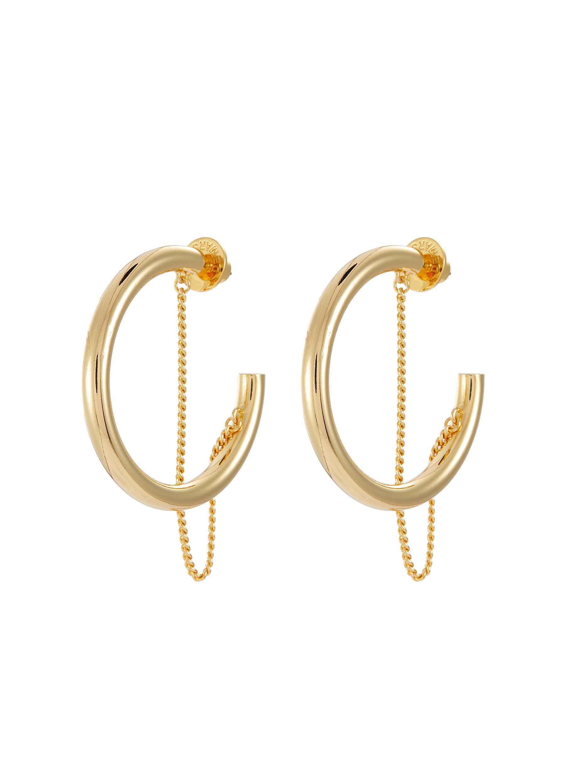 DEMARSON Miley 12k Gold Plated Half Hoop Earrings in Metallic Lyst