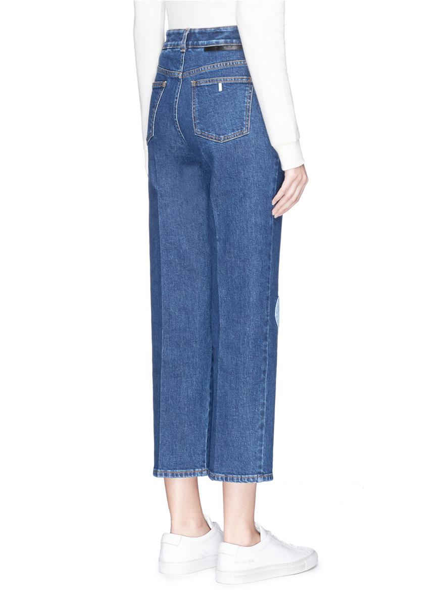 Stella McCartney Denim Heart Knee Patch 