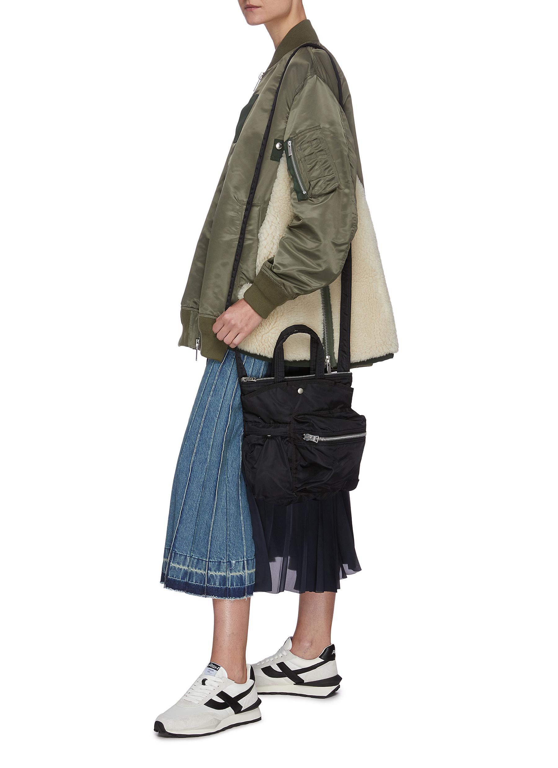 Sacai X Porter Yoshida & Co. Zip Pocket Nylon Crossbody Bag in