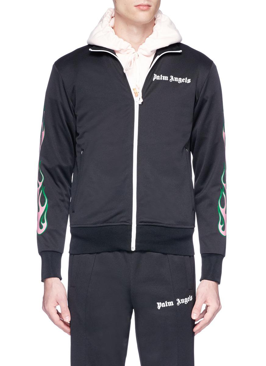palm angels flame track jacket
