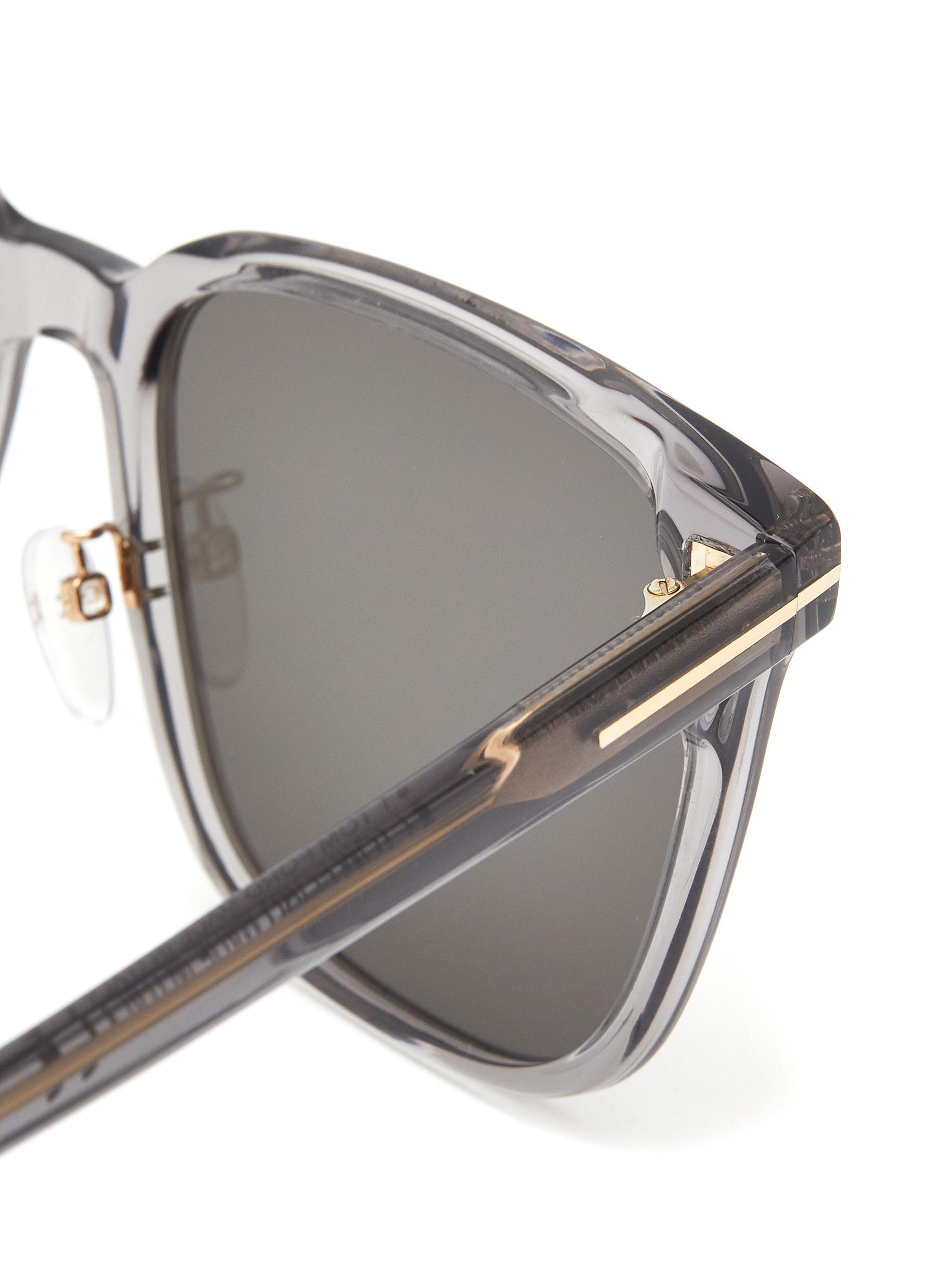 Tom Ford Translucent Square Acetate Frame Sunglasses Men Accessories  Eyewear Translucent Square Acetate Frame Sunglasses in Grey (Gray) for Men  | Lyst