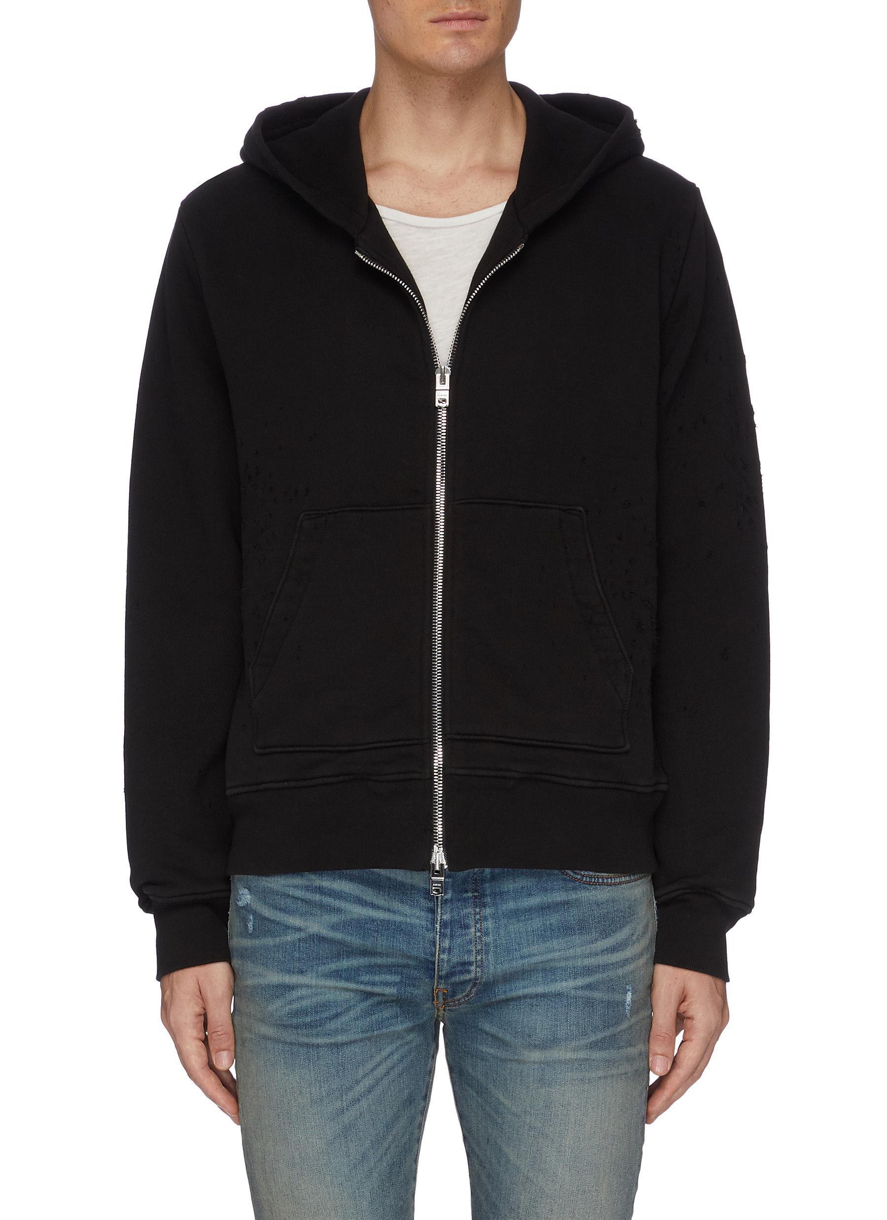 Amiri Denim 'shotgun' Zip Hoodie in Black for Men Lyst