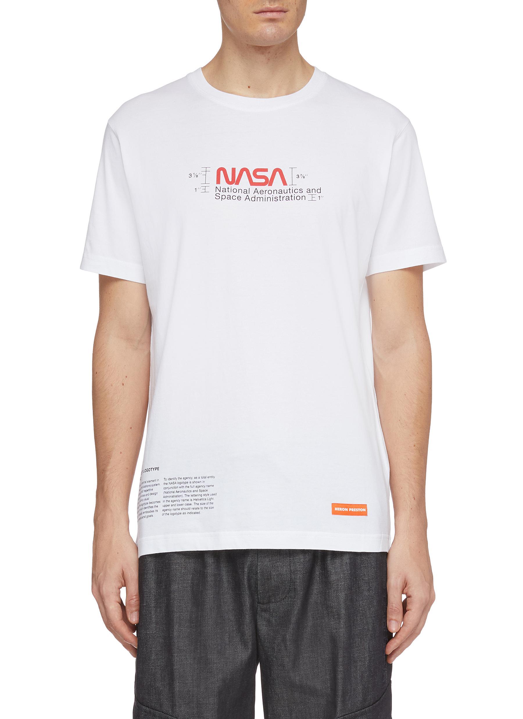 Heron Preston Cotton X Nasa Logo Slogan Print T-shirt in White for Men ...