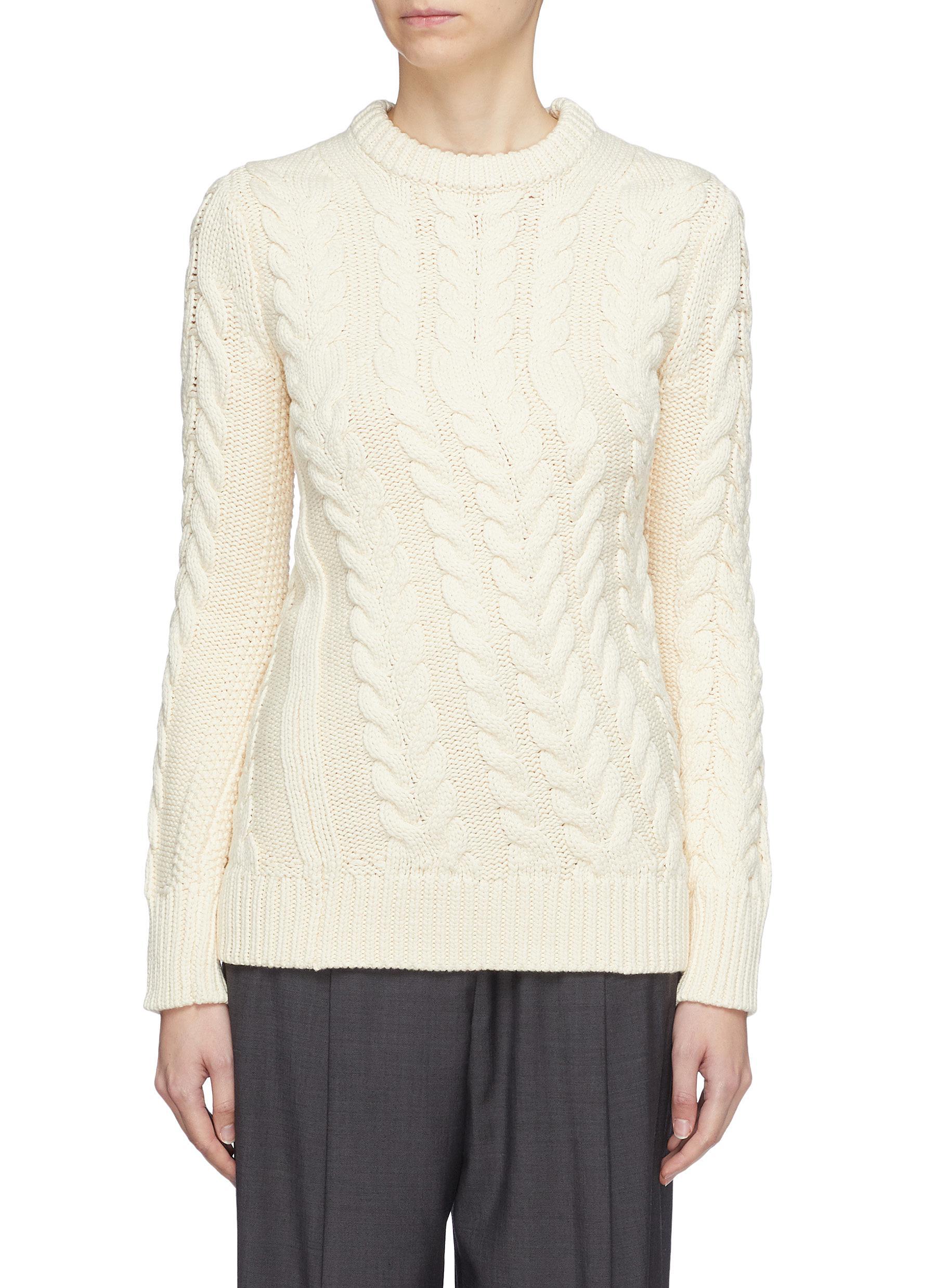 theory cable knit sweater