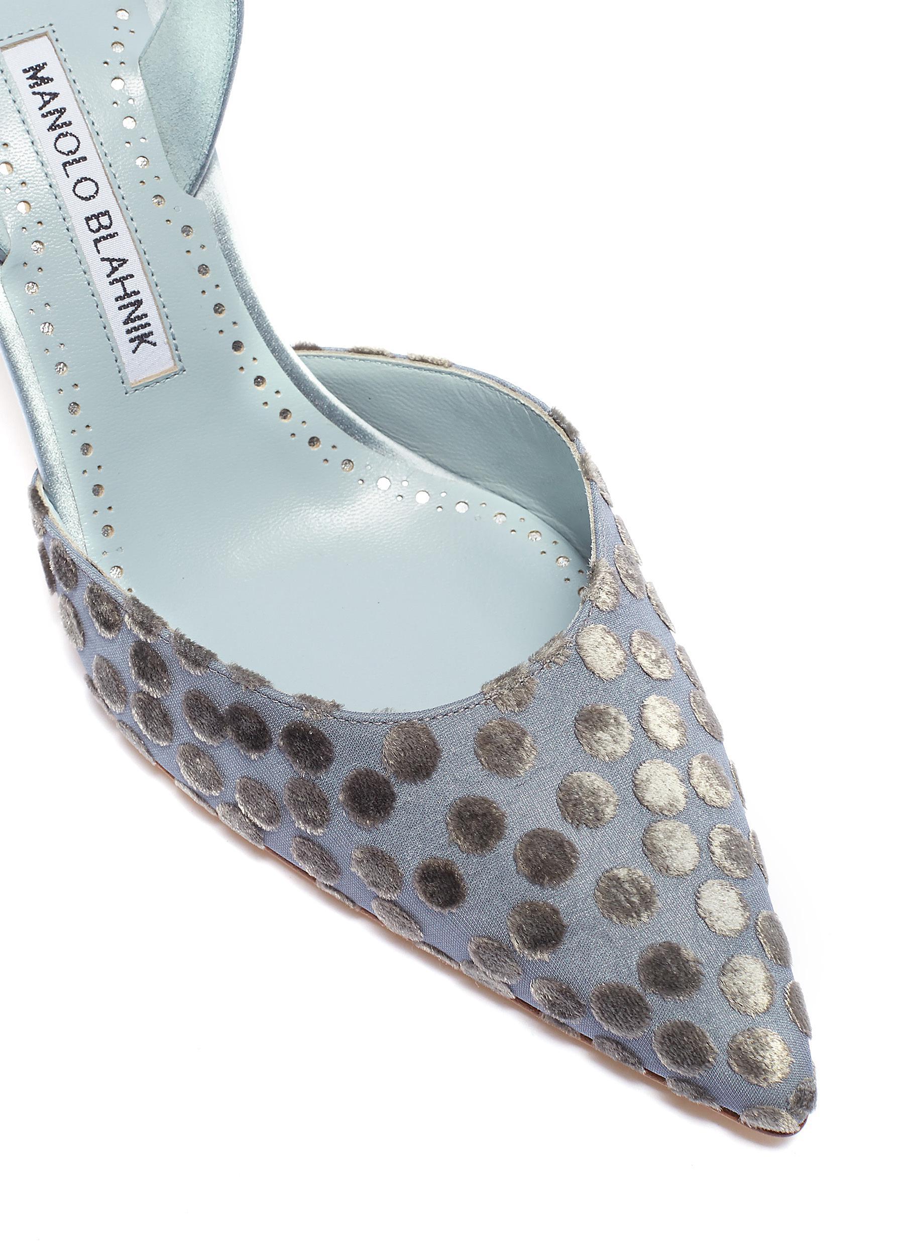 manolo blahnik polka dot