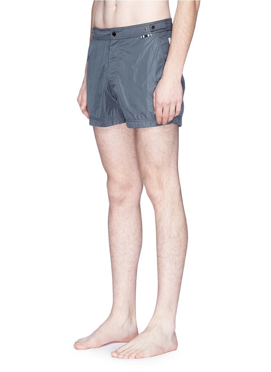 Download Lyst - Danward Solid Flat Front Elastic Back Swim Shorts ...