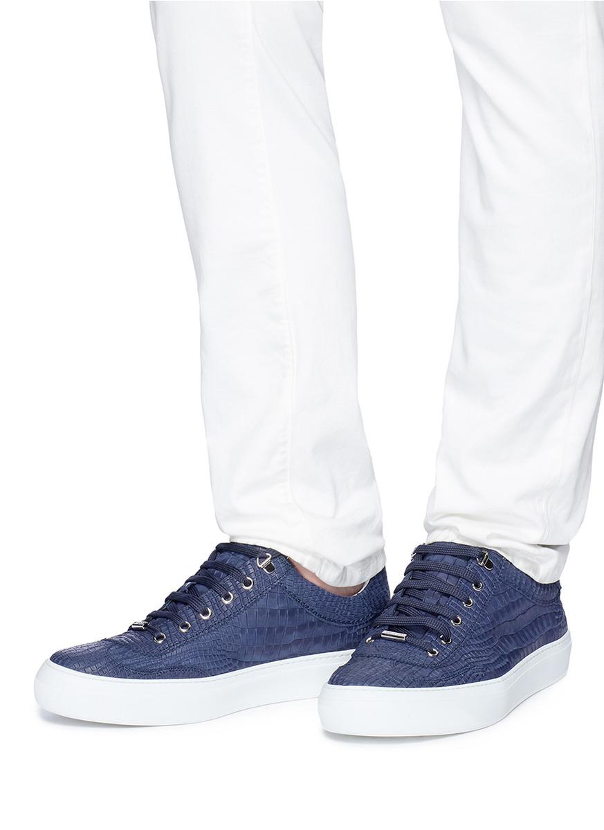 jimmy choo croc sneakers