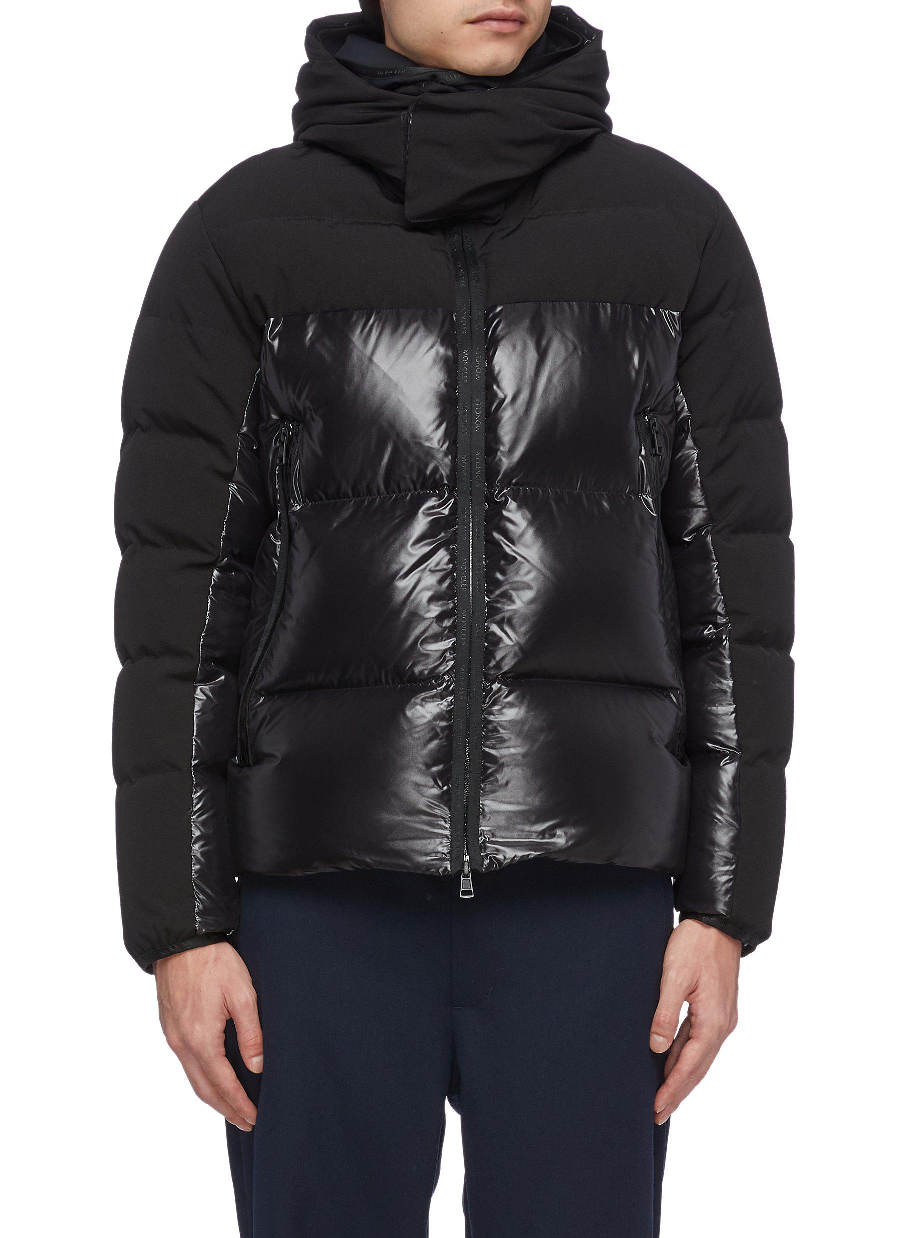 Moncler Goose 'blanc' Detachable Hood Contrast Panel Down Puffer Jacket in  Black for Men - Save 10% - Lyst