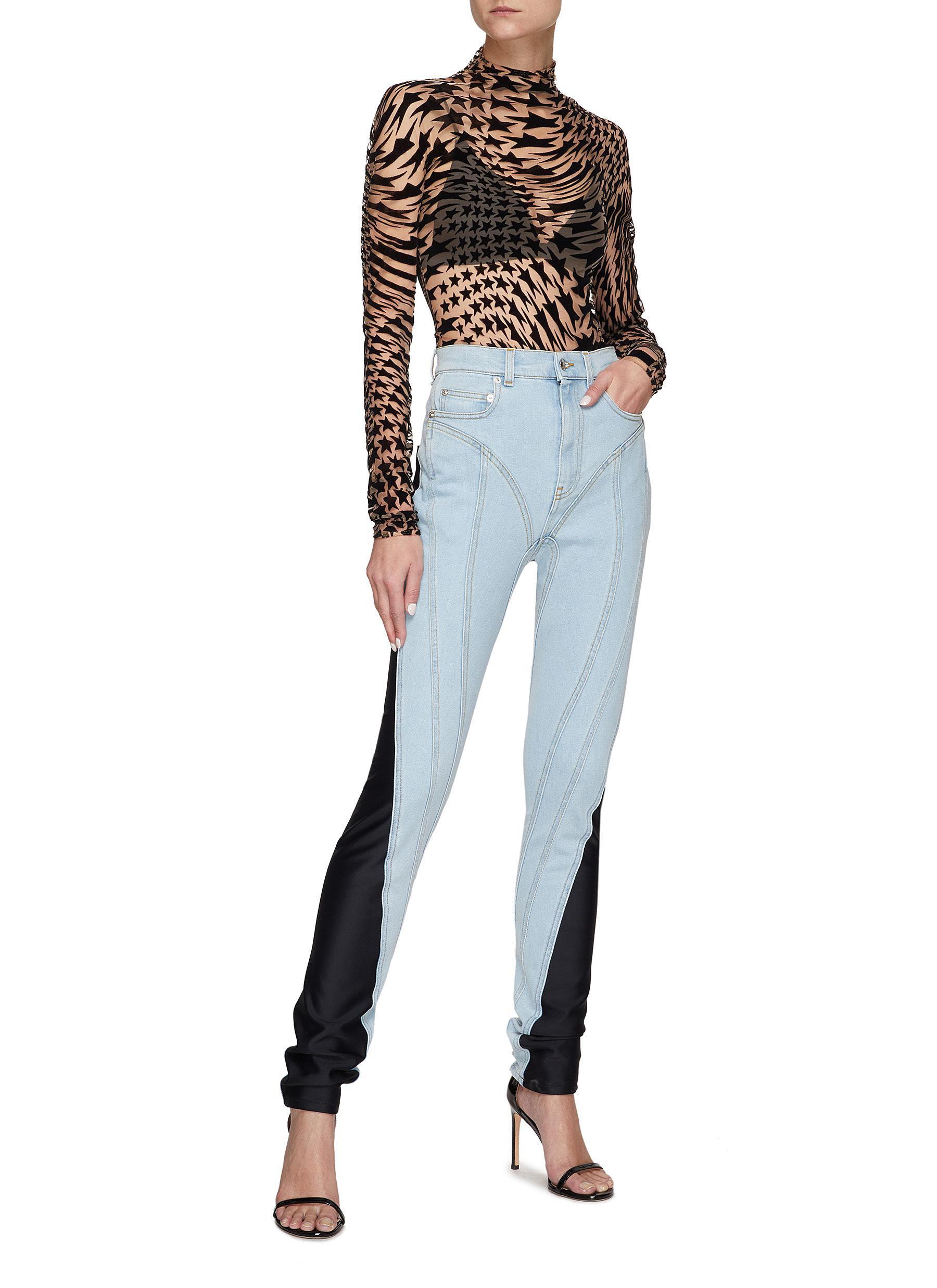 two tone jeans womens