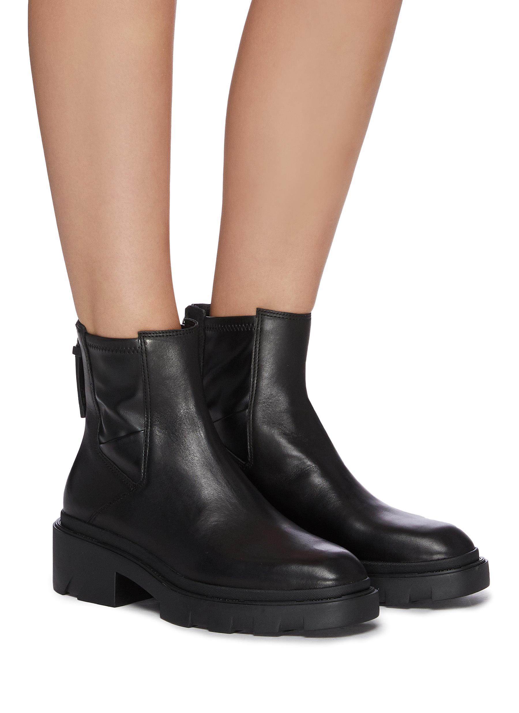 Ash Magma Chunky Sole Leather Chelsea Boots in Black Lyst