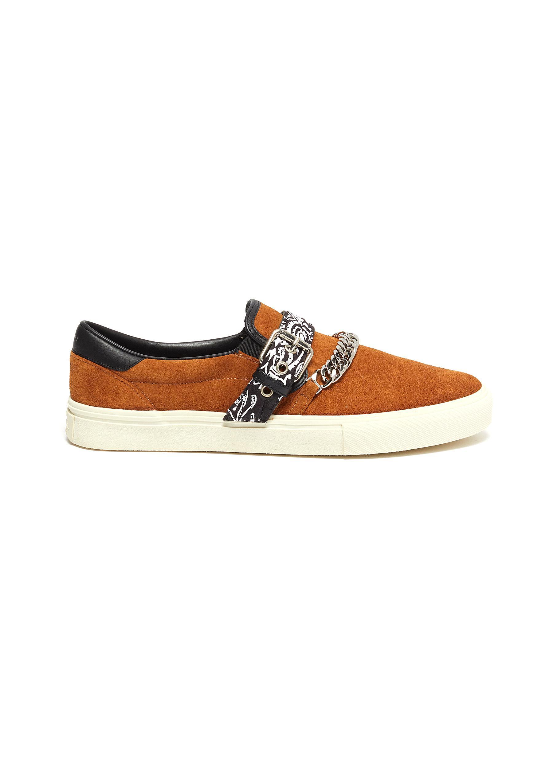Amiri Bandana' Suede Leather Skate Sneakers in Brown for Men - Save 64% ...