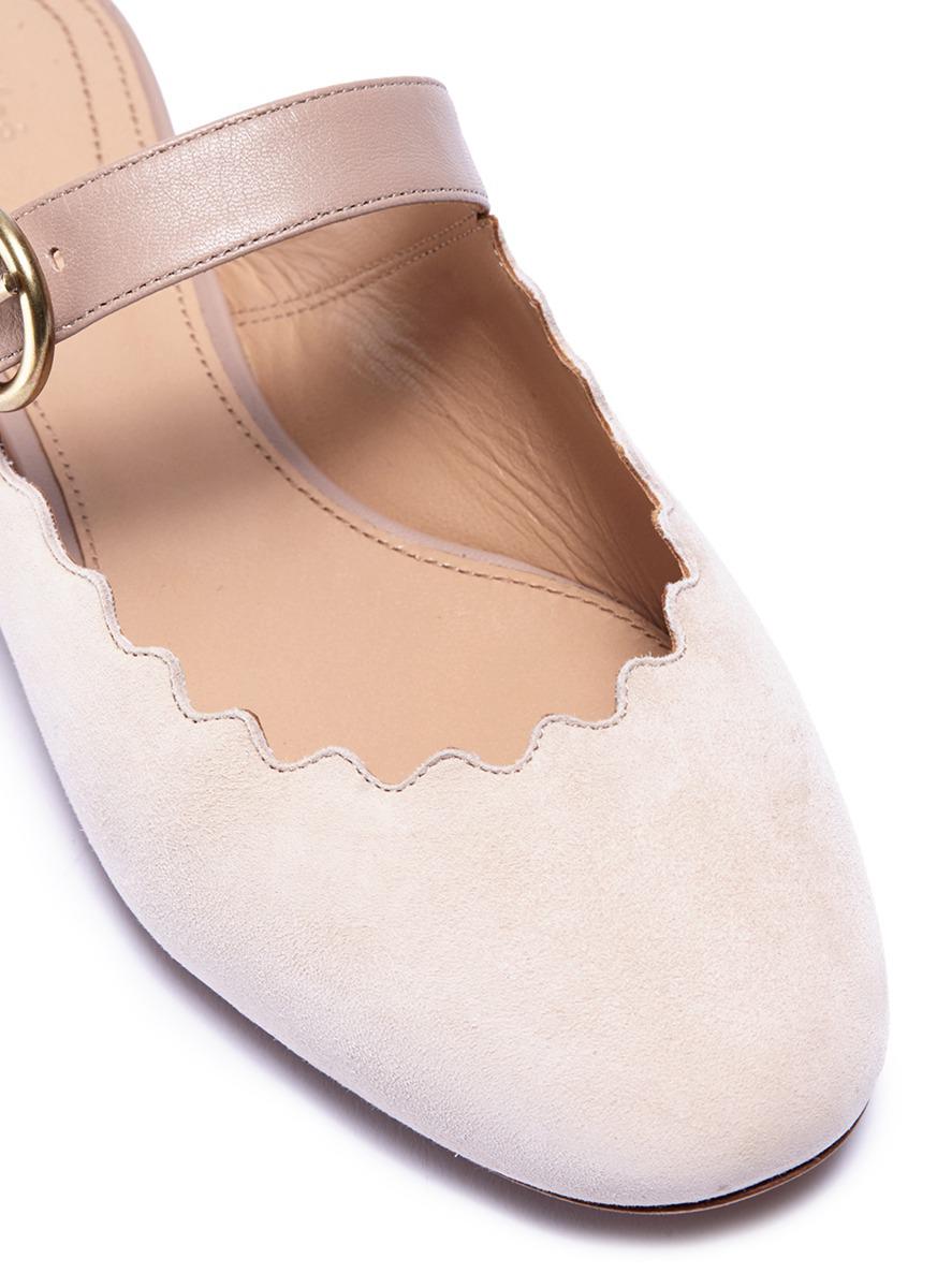 chloe lauren flat leather mary jane slide