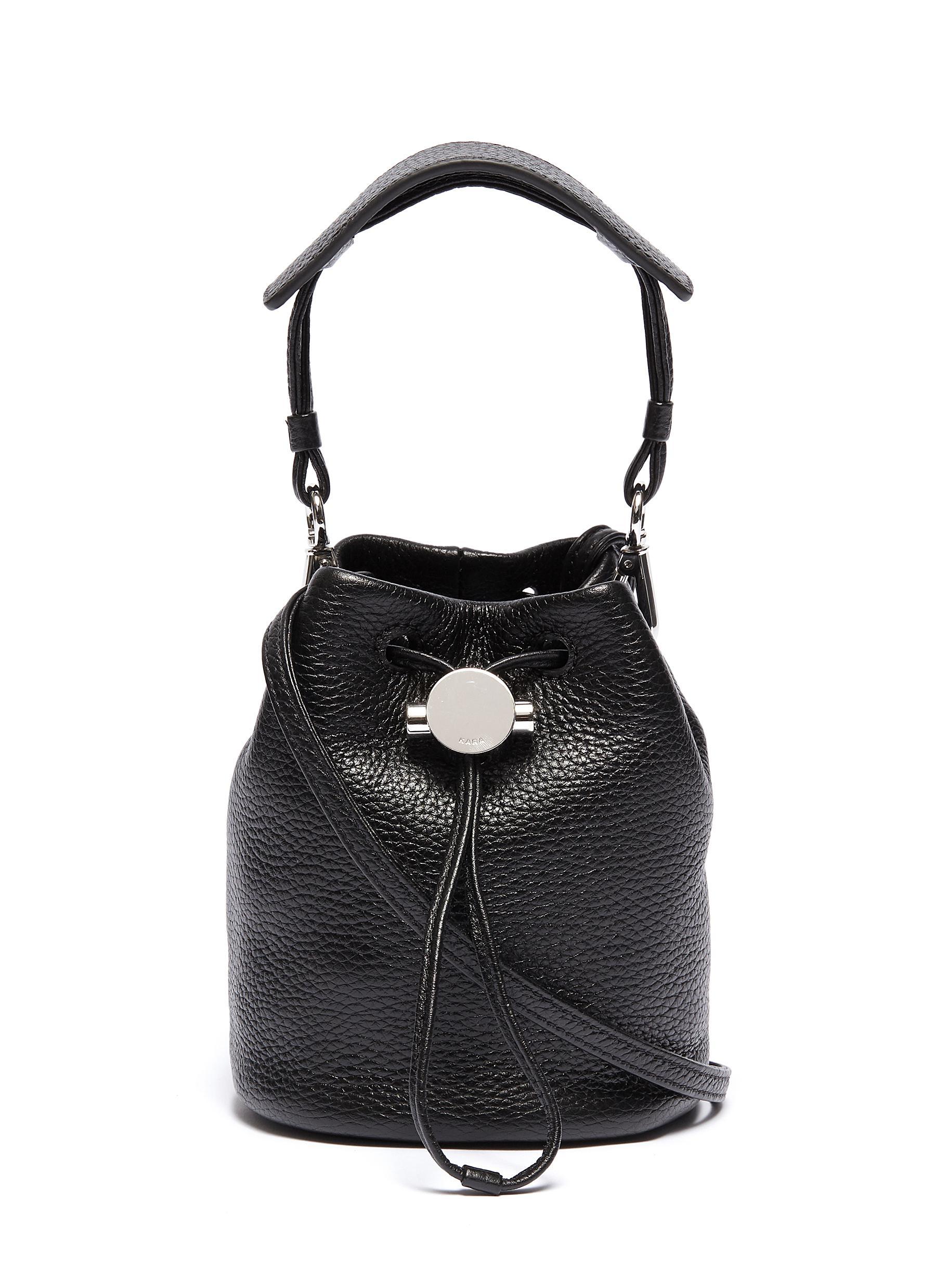 kara leather bucket bag