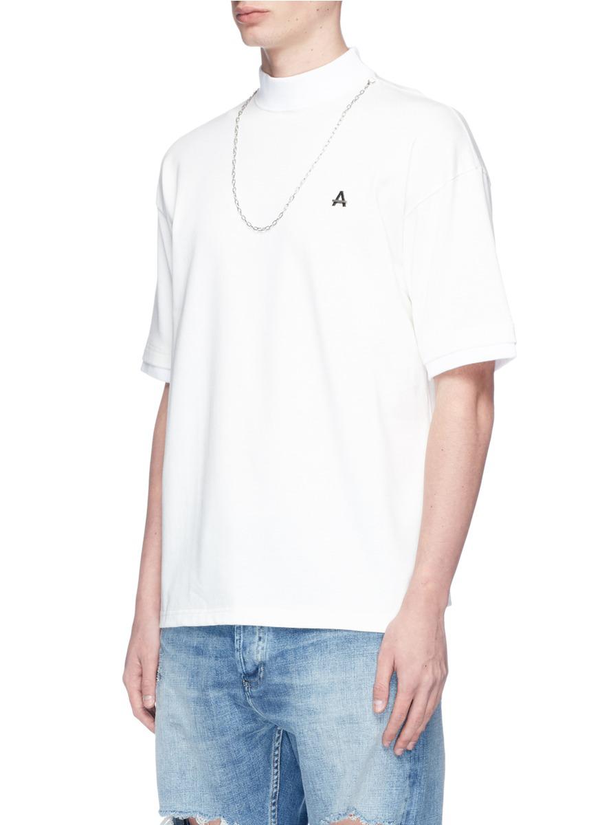 Ambush Cotton Chain Mock Neck T-shirt in White for Men | Lyst