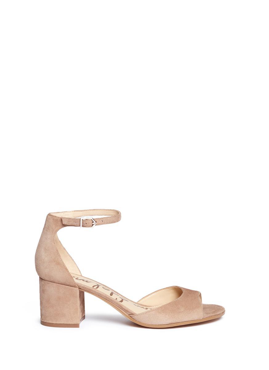 sam edelman suede block heel