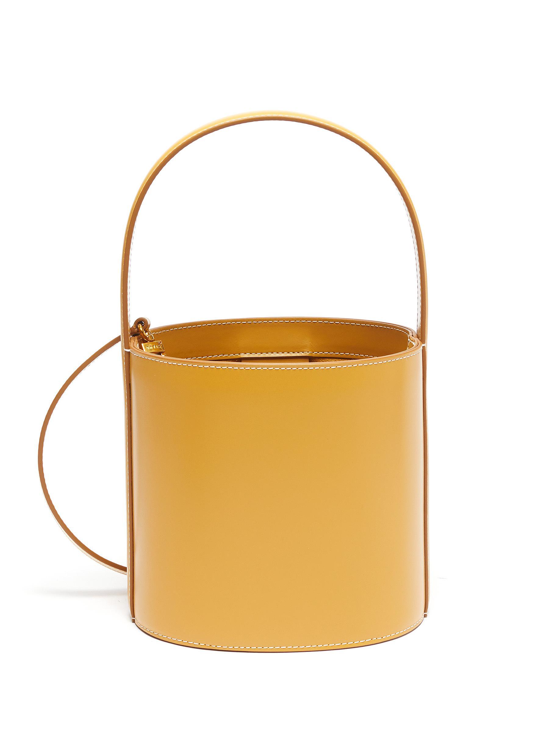 bissett leather bucket bolsa