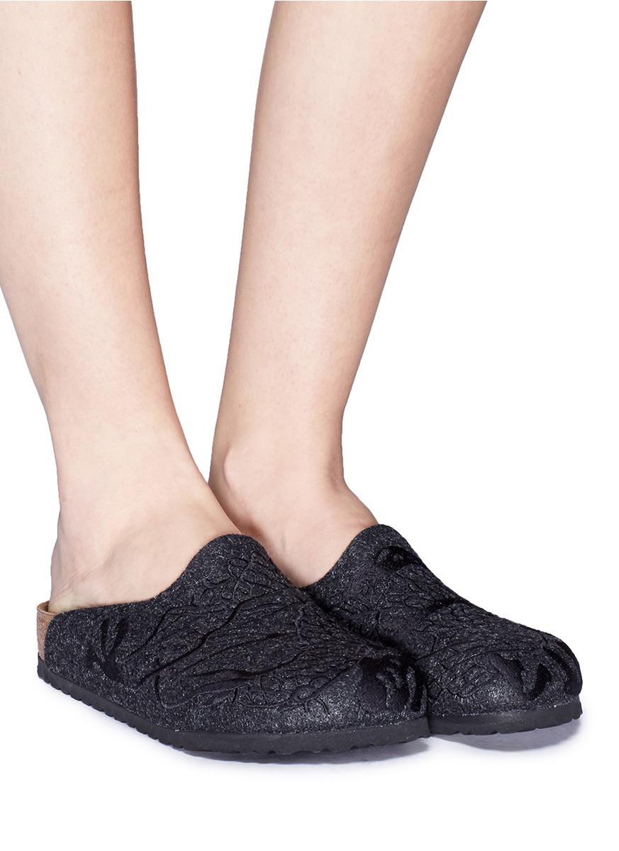 birkenstock fluffy slides