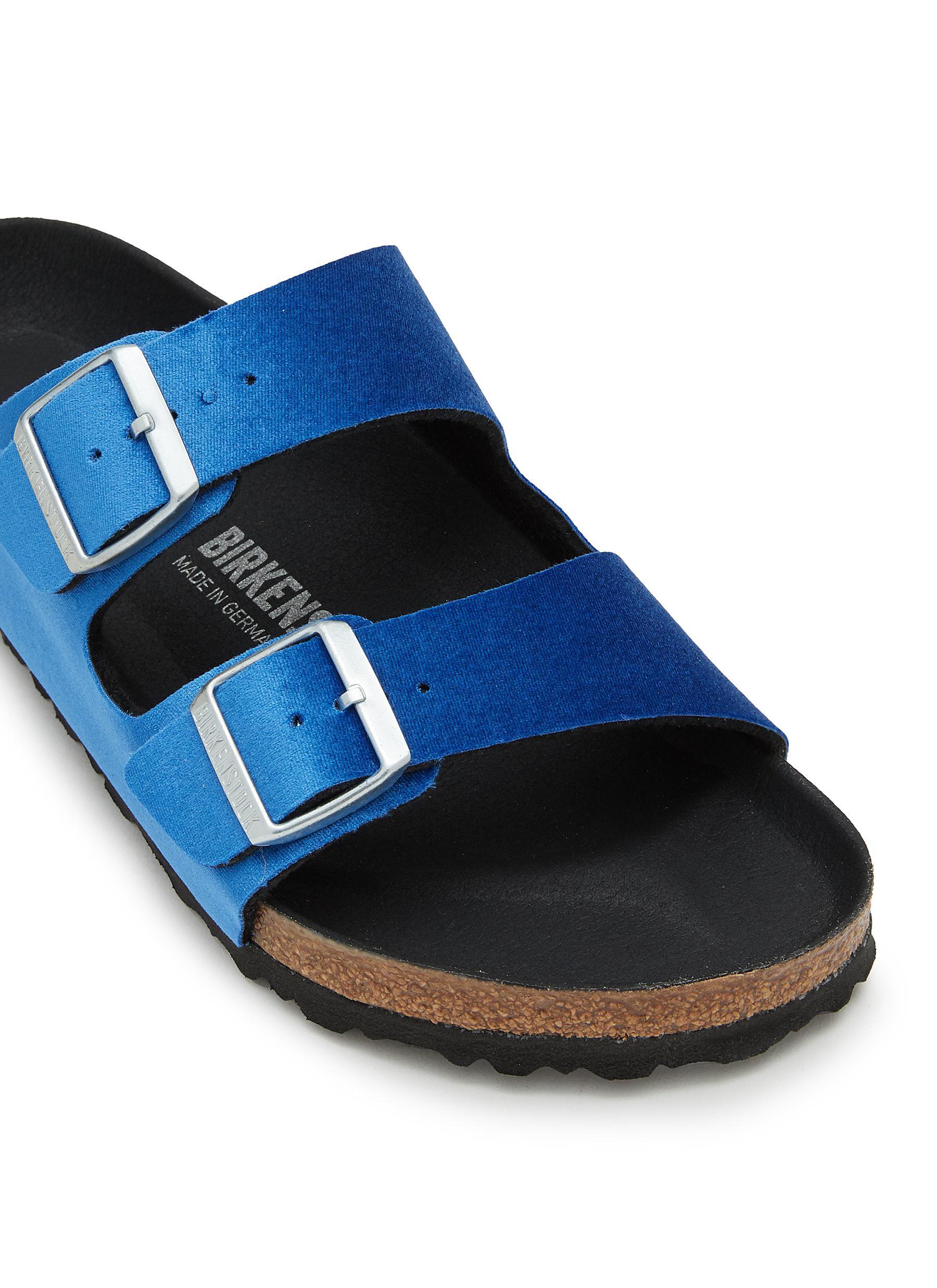 Birkenstock Arizona Bb Velvet Sandals in Blue