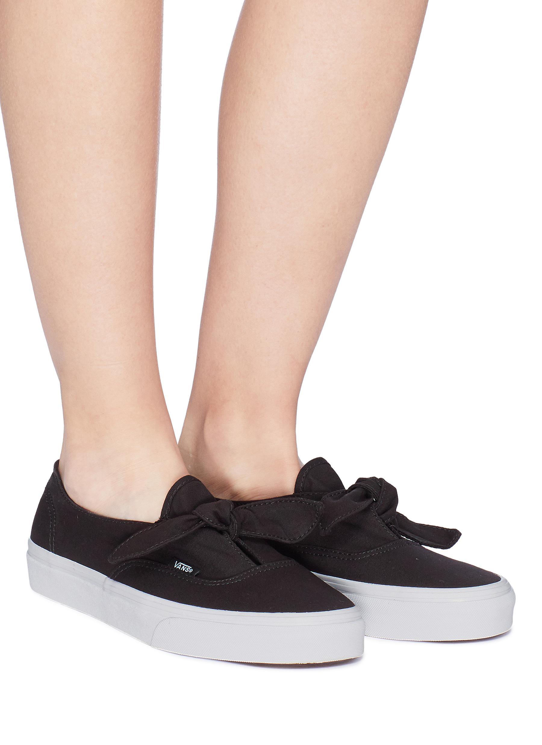 Vans 'authentic Knotted' Canvas Skate Slip-ons in Black - Lyst