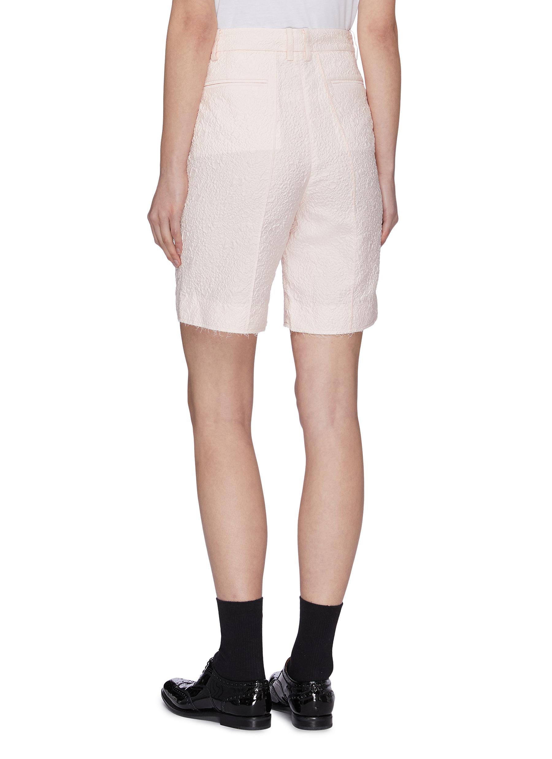 ShuShu/Tong Cotton Raw Edge Hammered Shorts in Pink - Lyst