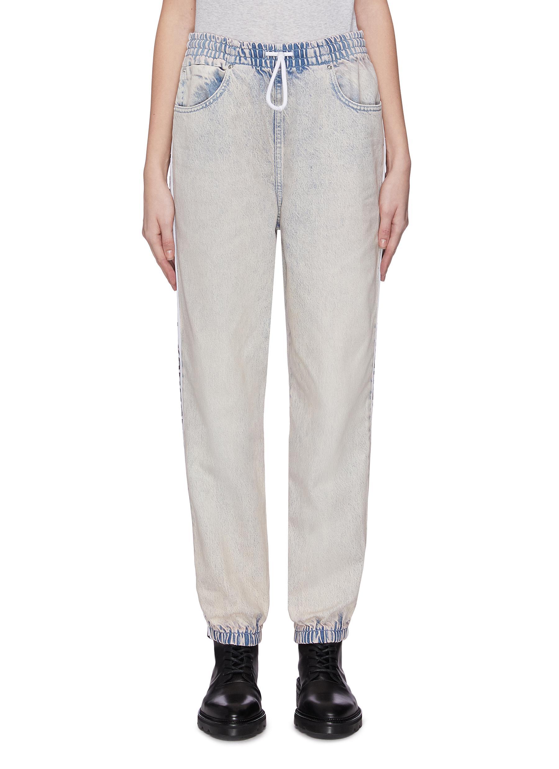 Alexander Wang Acid Wash Denim jogging Pants - Lyst