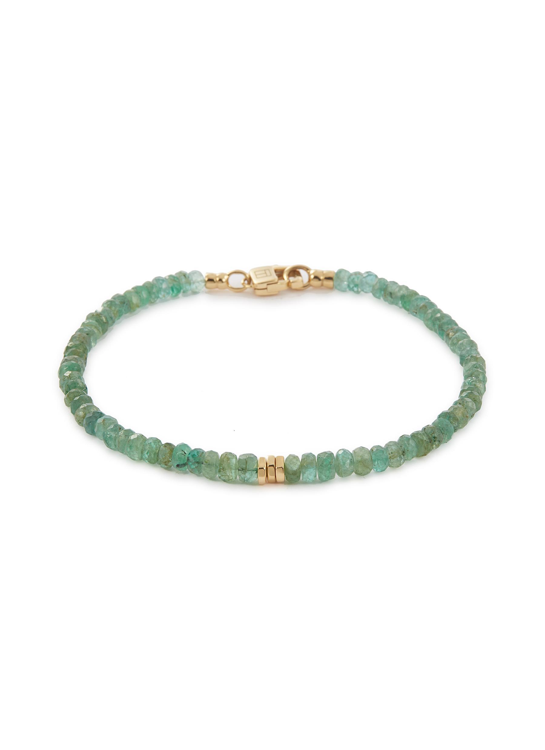 Tateossian 'bamboo' Zambian Emerald Bead Bracelet Men Accessories Cufflinks  & Jewellery Bracelets 'bamboo' Zambian Emerald Bead Bracelet in Green for  Men - Lyst