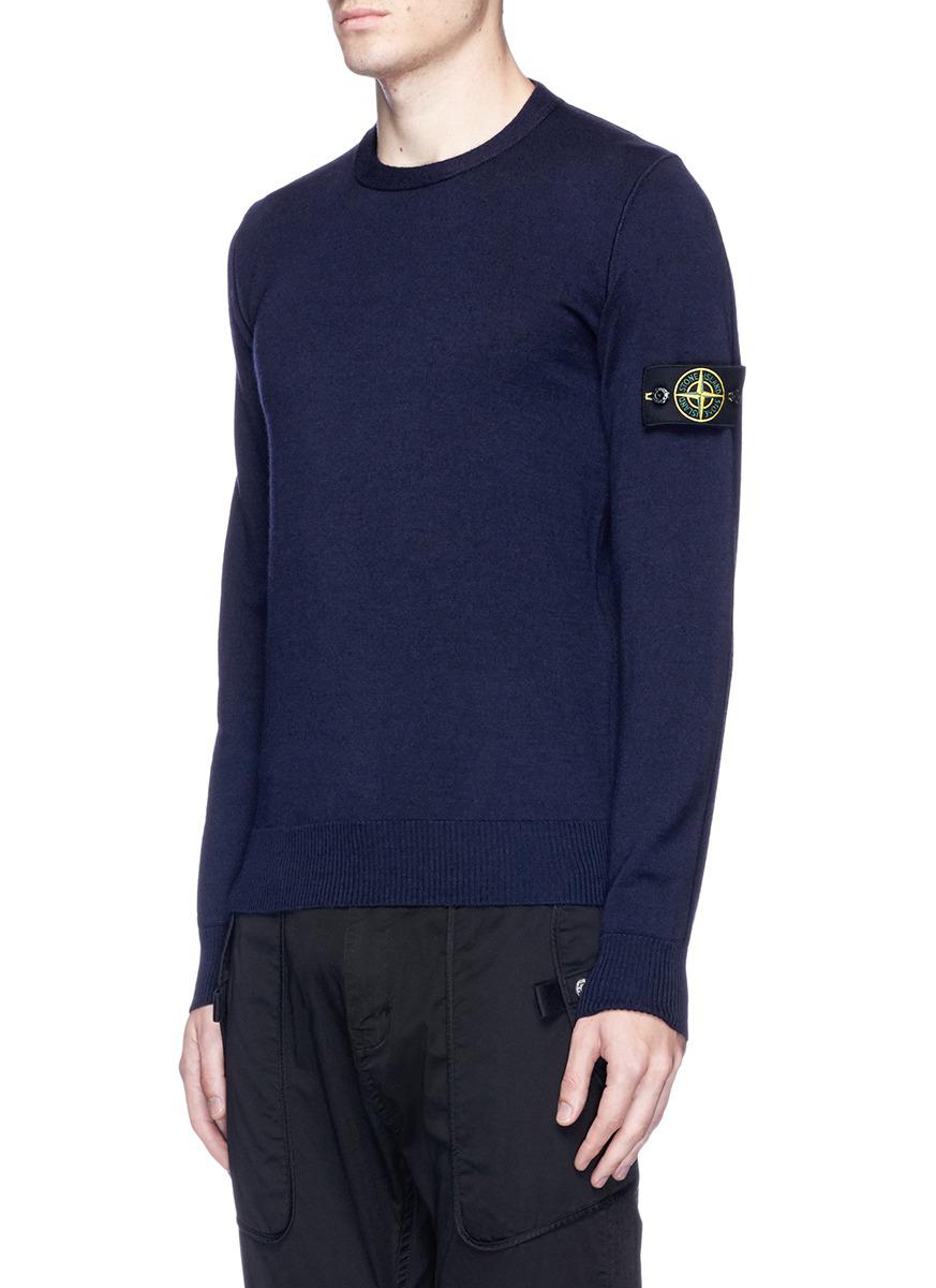 ErsA z Group l stone island merino wool logo jumper