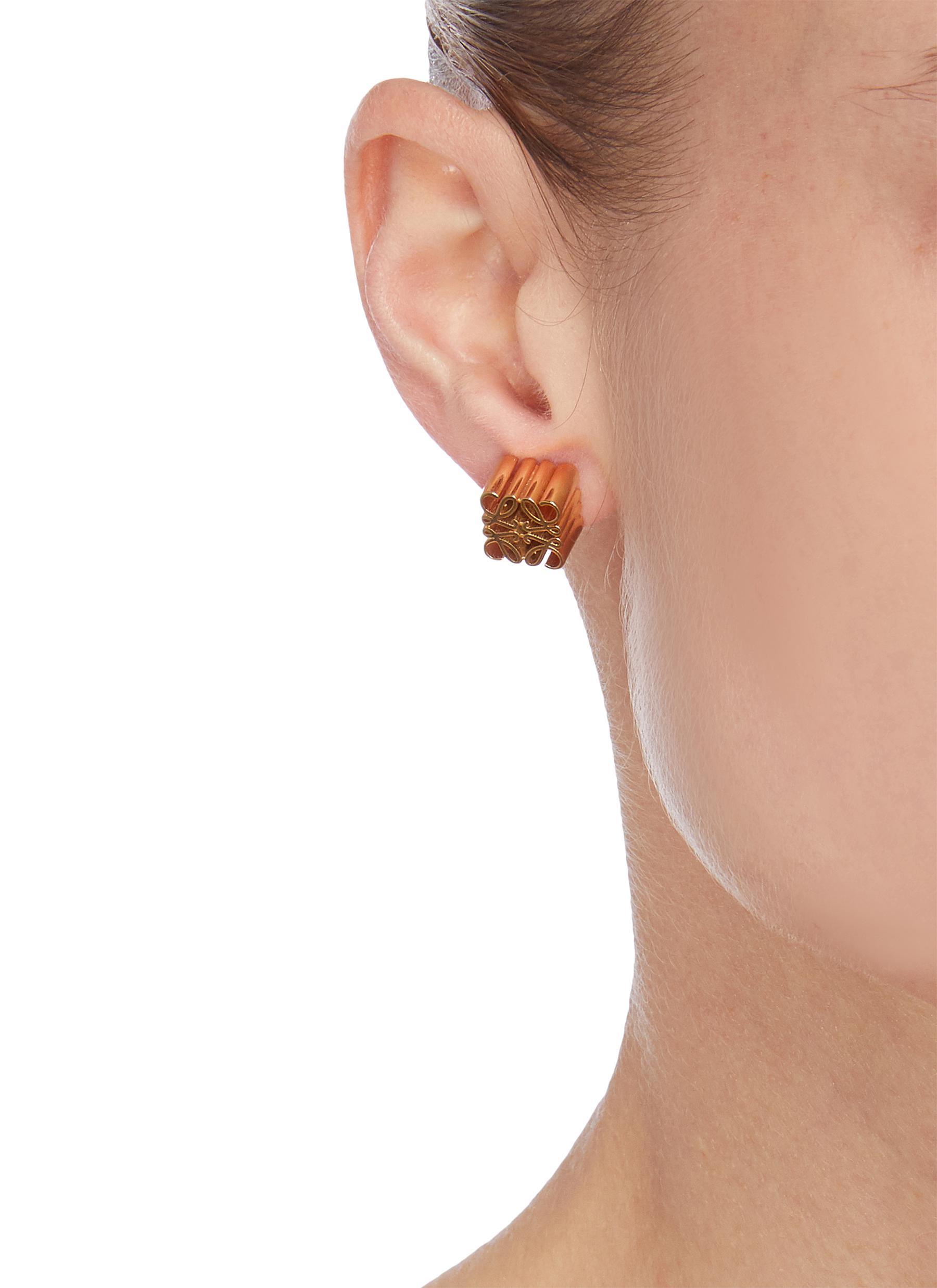 Loewe Anagram Stud Earrings in Metallic | Lyst