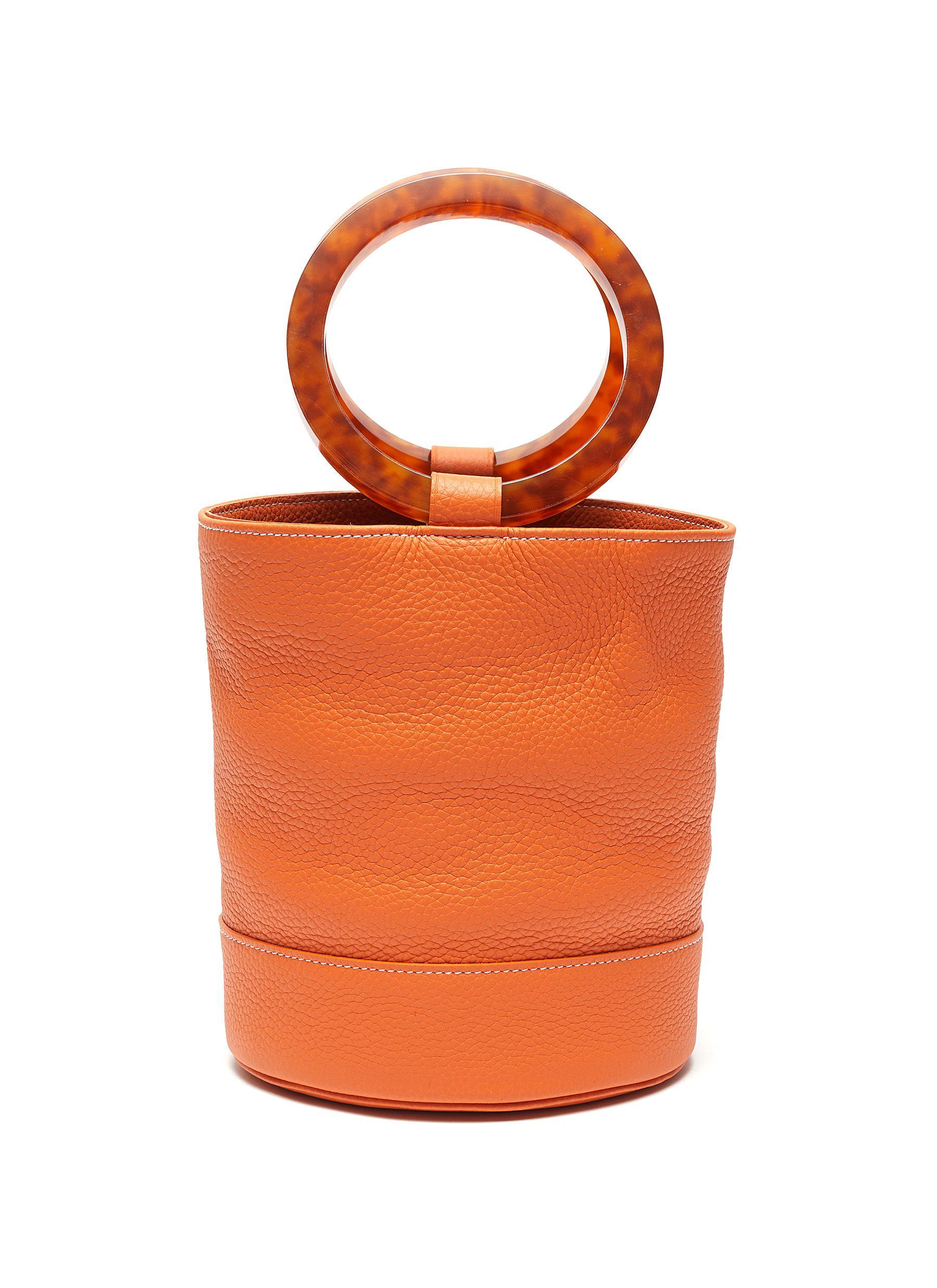 Simon Miller 'bonsai 20' Acetate Ring Handle Leather Bucket Bag in ...