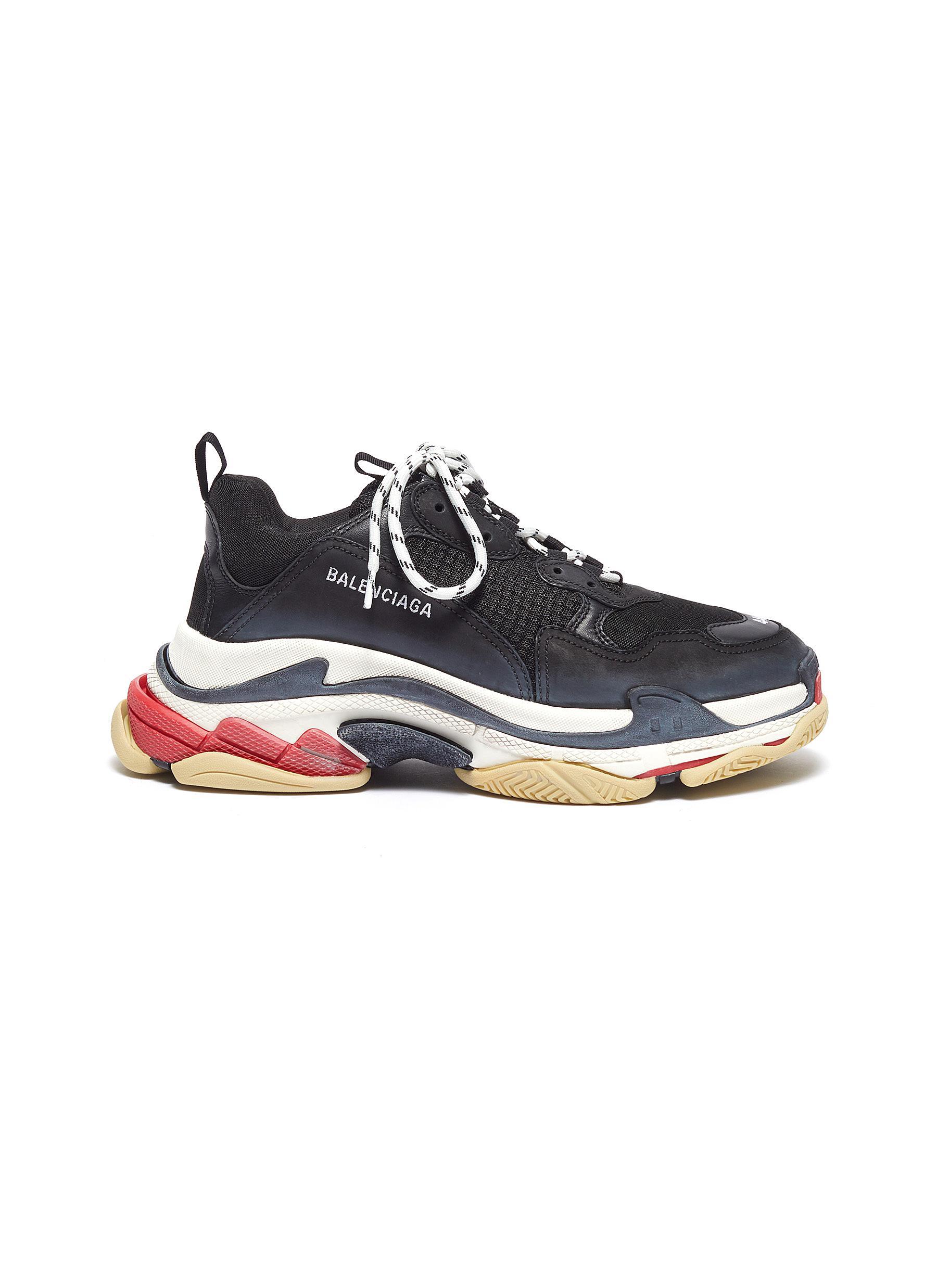 balenciaga triple s beige and black