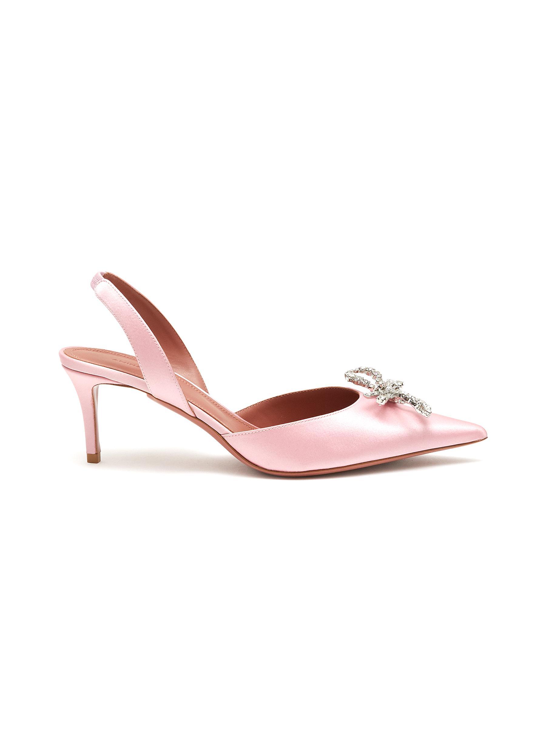 Shoes, Womans Pink Chiffon Ribbon Open Toe Slippers