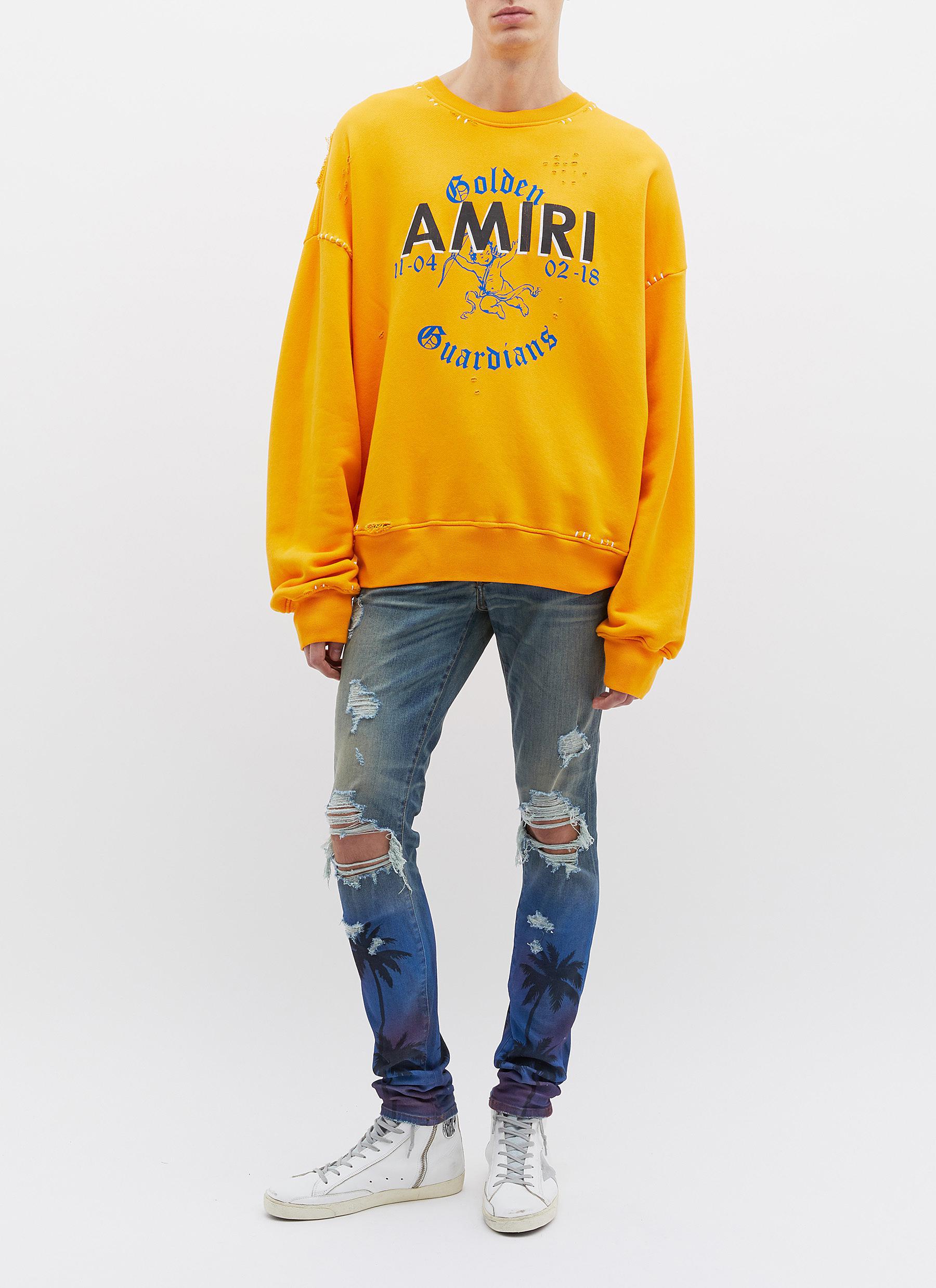 amiri yellow hoodie