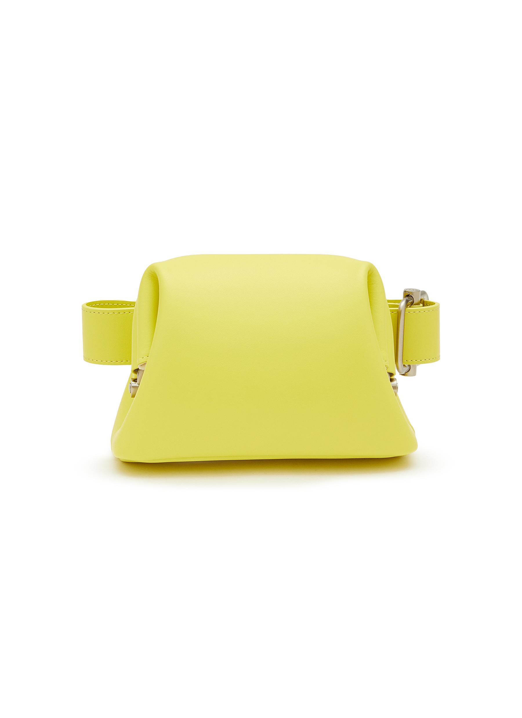 OSOI 'pecan Brot' Adjustable Strap Leather Crossbody Bag in Yellow | Lyst