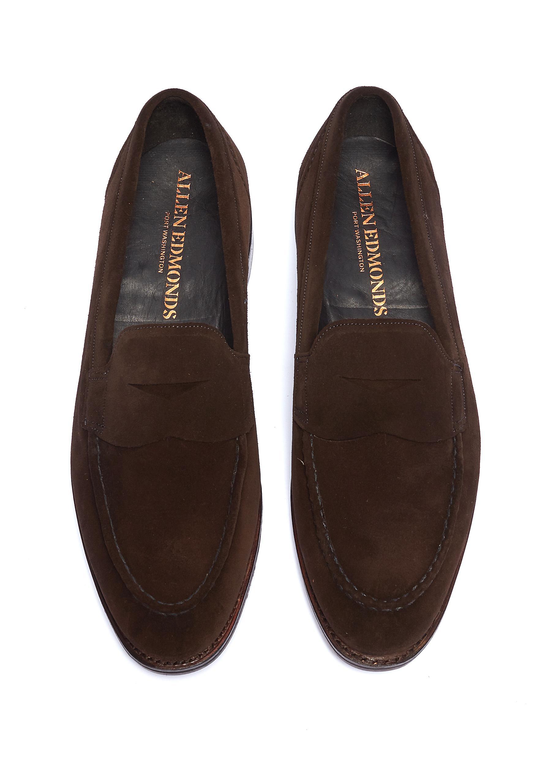 Allen Edmonds 'mercer Street' Suede Penny Loafers in Dark Brown (Brown ...