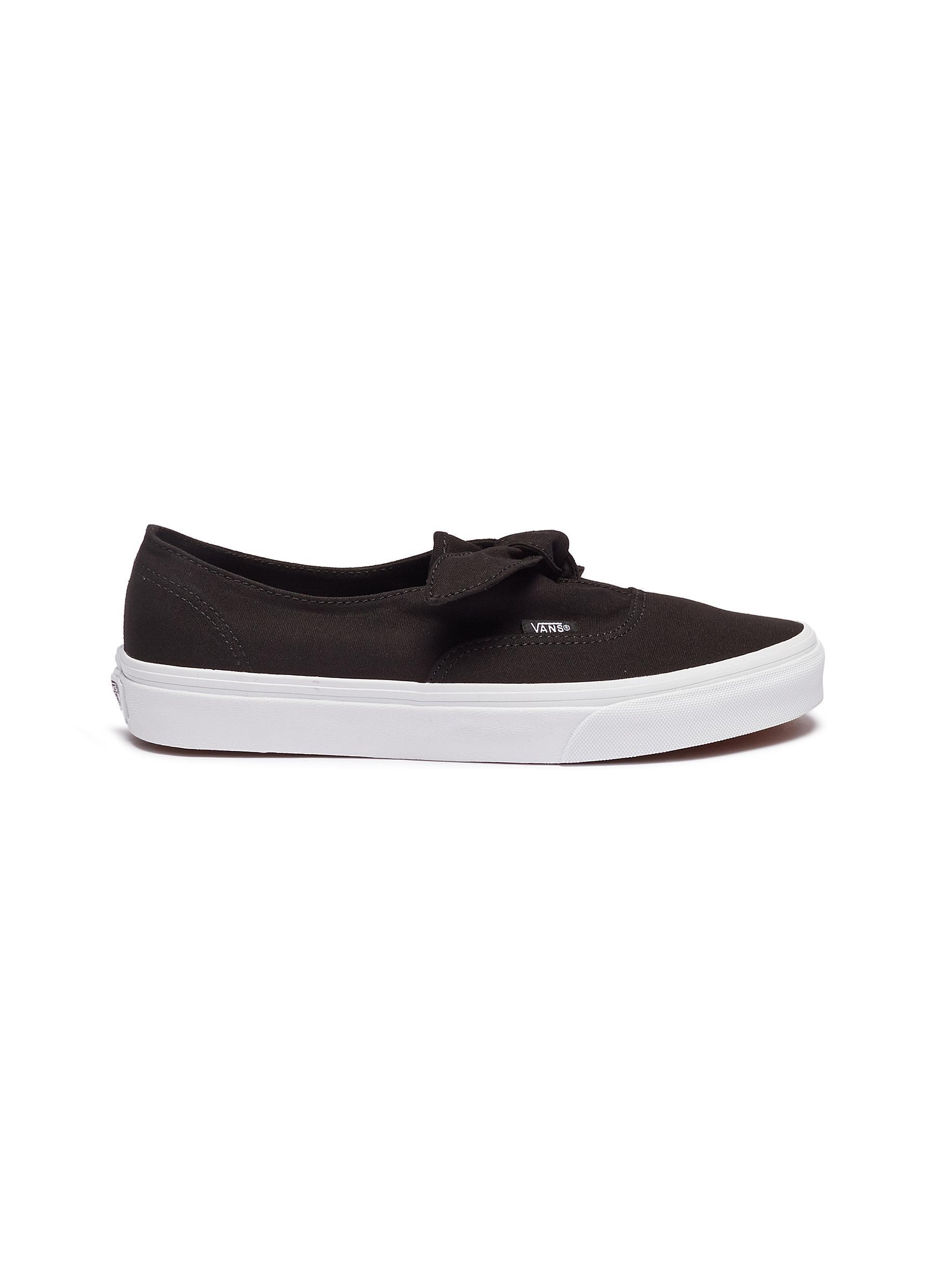 Vans 'authentic Knotted' Canvas Skate Slip-ons in Black | Lyst