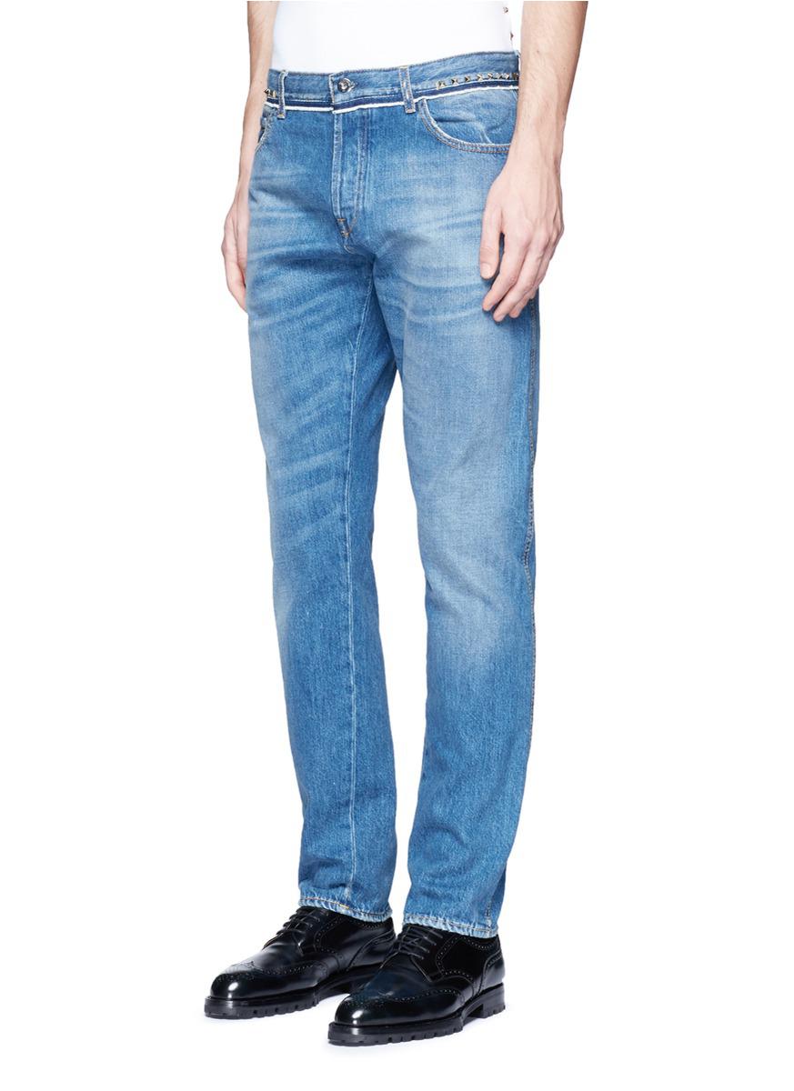 Valentino Denim 'rockstud Untitled 06' Jeans in Blue for Men Lyst
