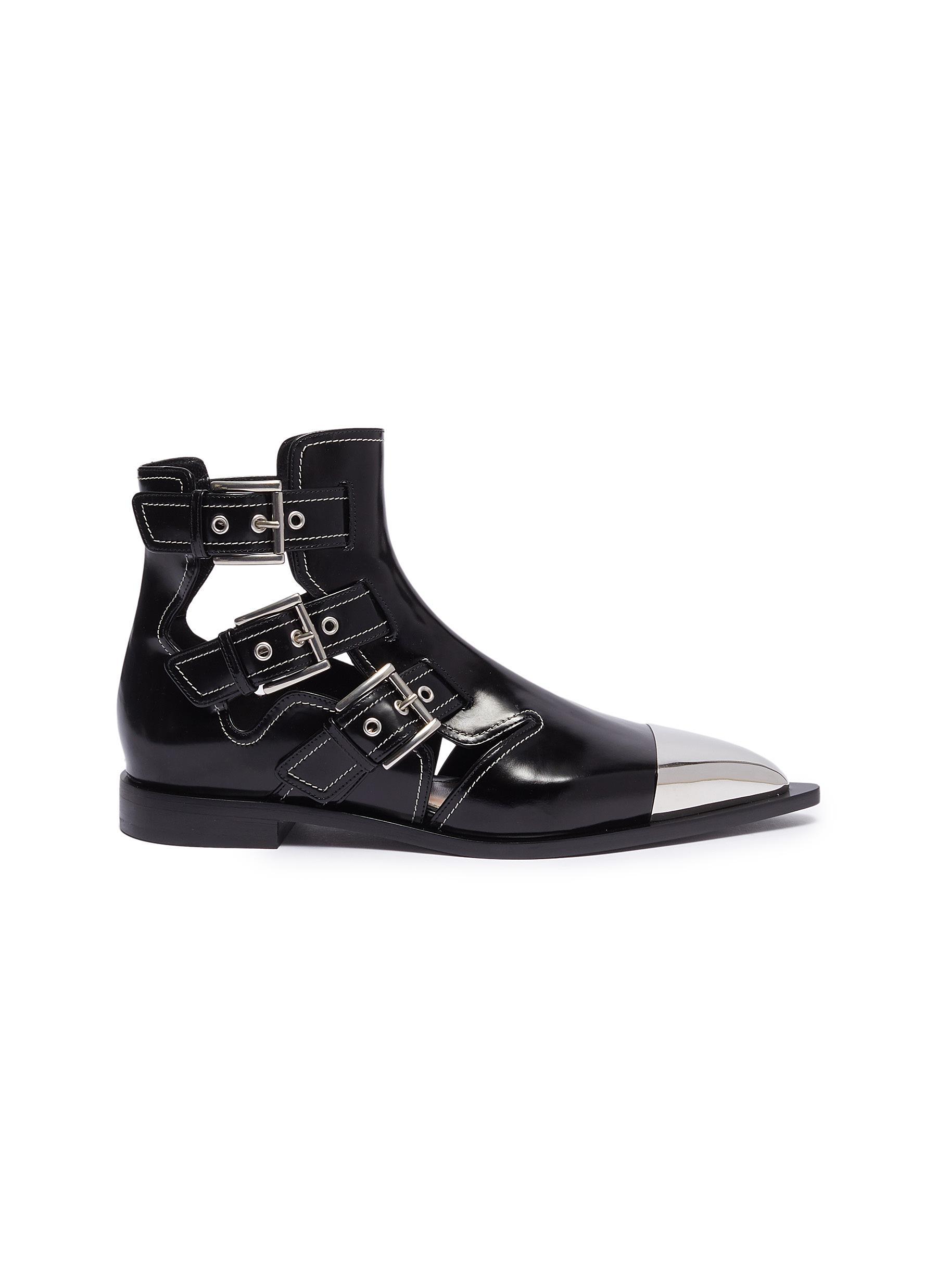 alexander mcqueen caged ankle boots
