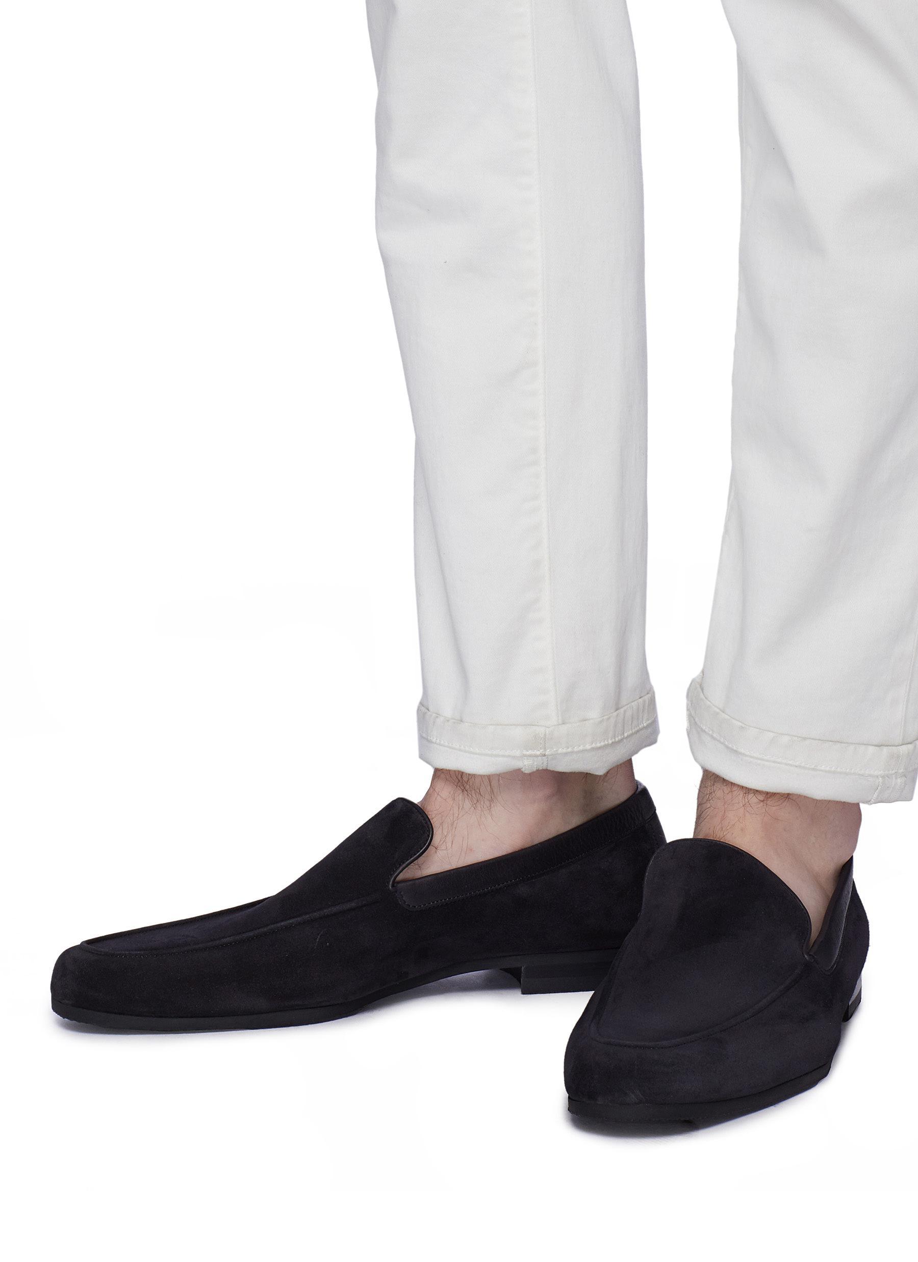 John Lobb 'tyne' Suede Loafers in Black for Men - Save 3% - Lyst