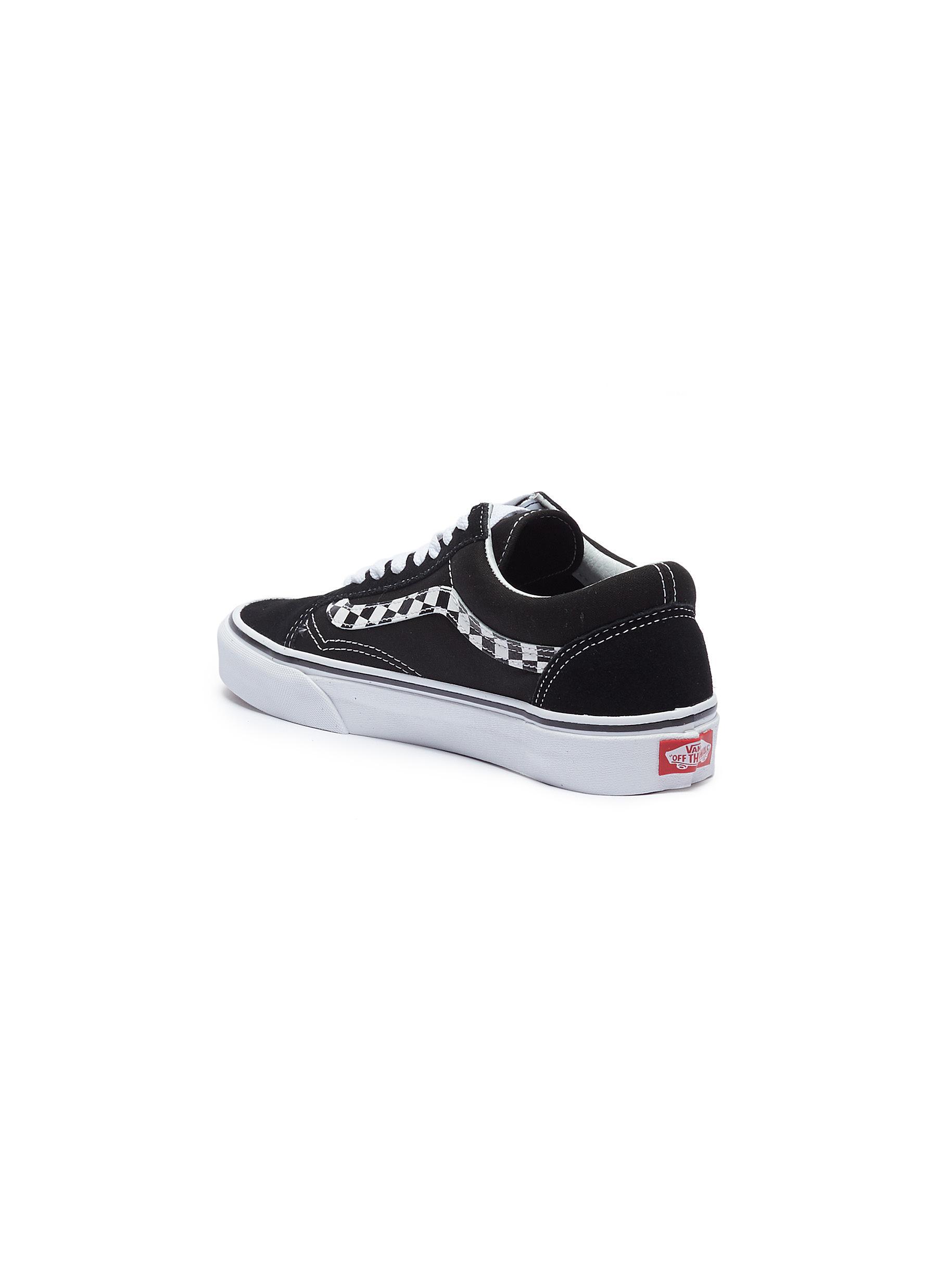 Vans 'checker Floral Old Skool' Graphic Embroidered Sneakers in Black | Lyst