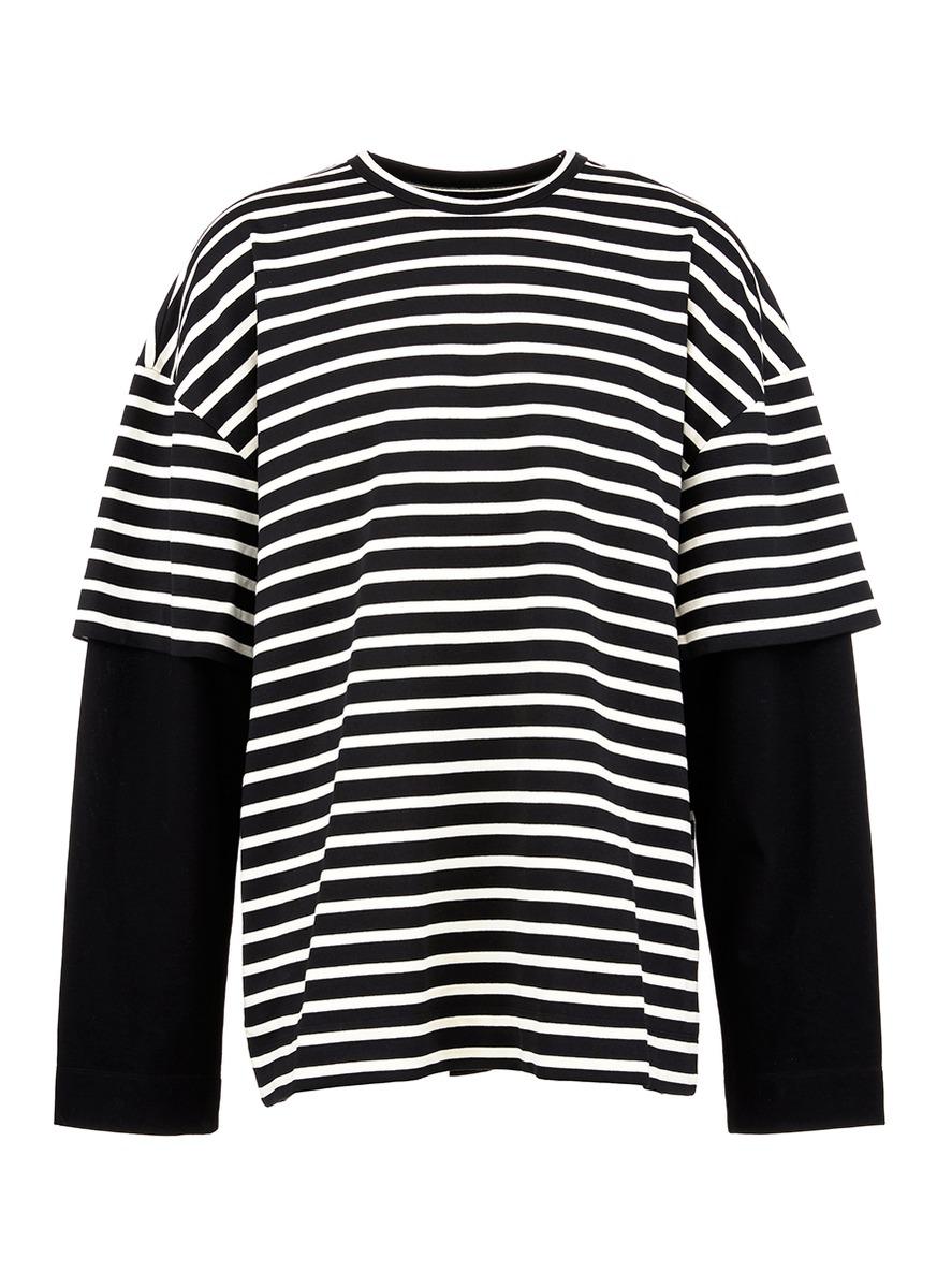 Juun.J 'archive' Embroidered Stripe Oversized Long Sleeve T-shirt for Men |  Lyst