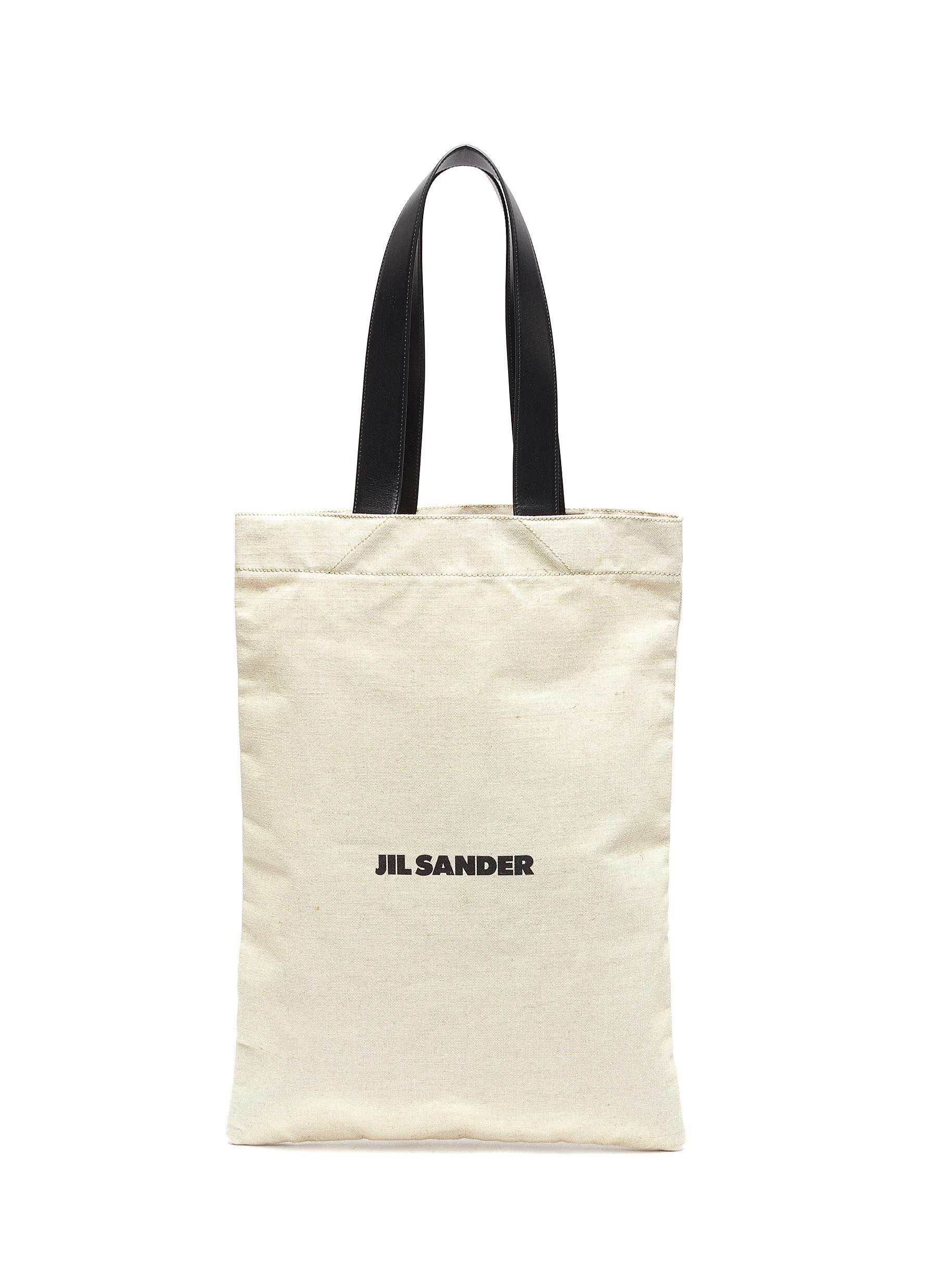 Jil Sander Logo Print Canvas Tote Bag Men Bags Tote Bags Logo Print Canvas  Tote Bag for Men - Save 44% - Lyst