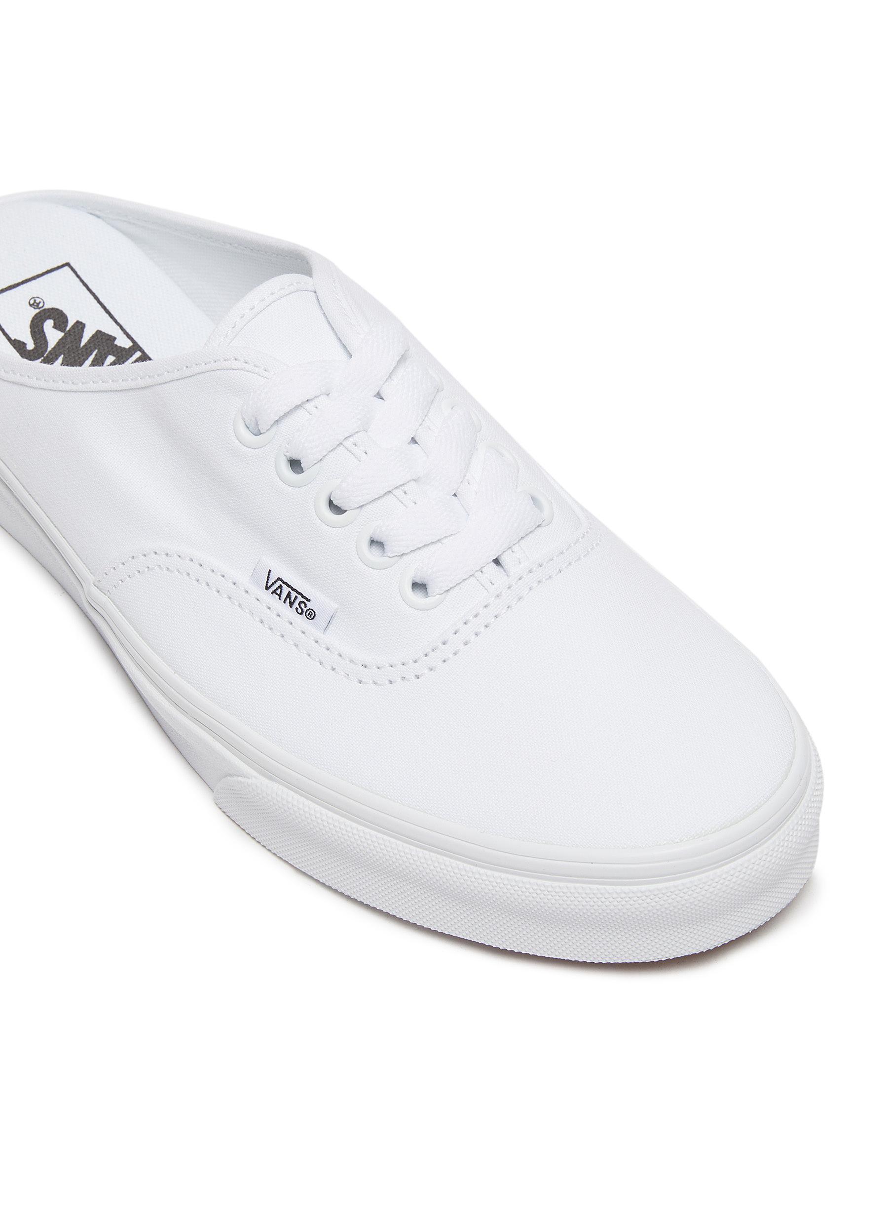 Vans White Authentic' Mules Sneakers Low-top Canvas Mules | Lyst