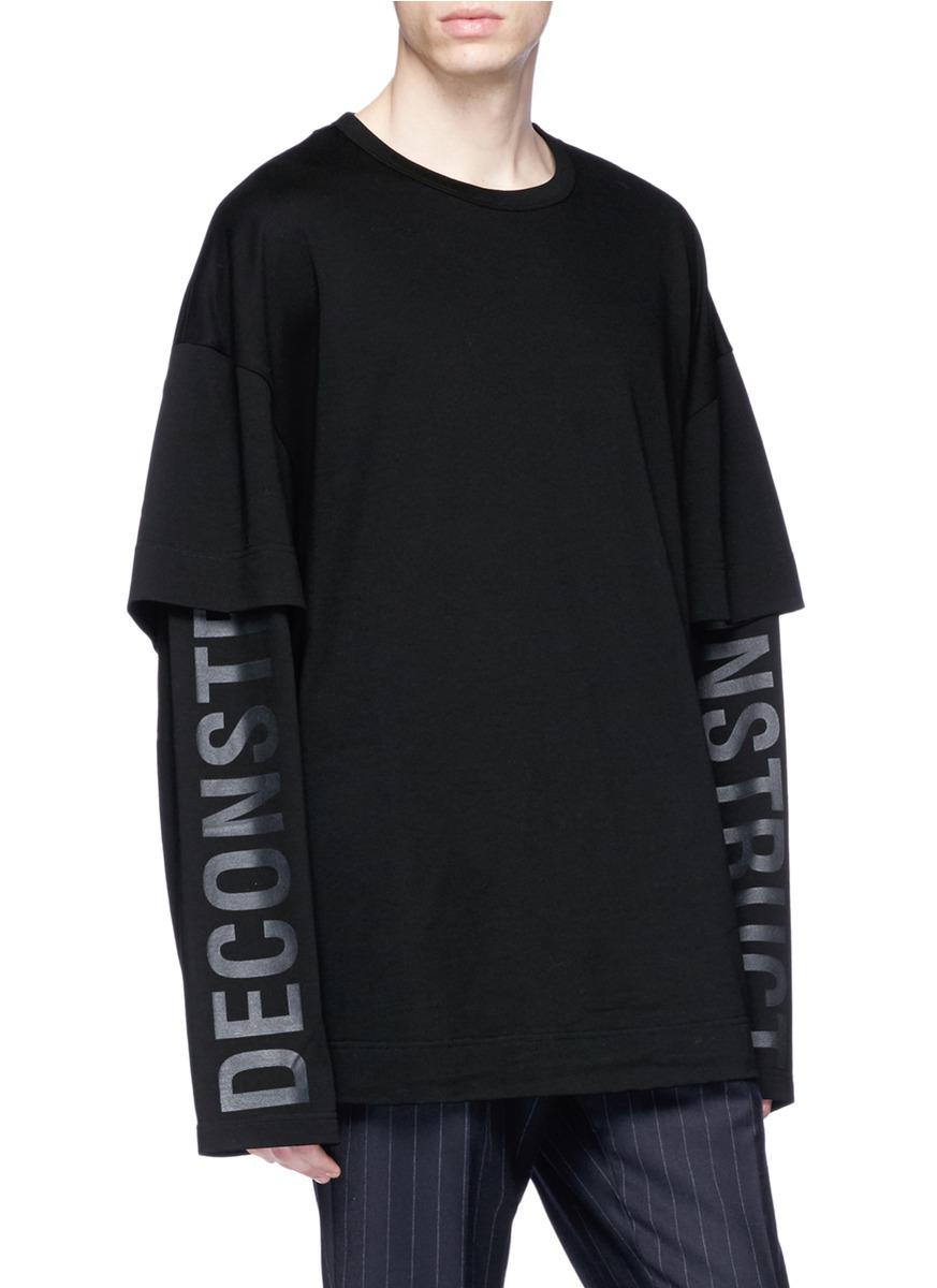 black slogan t shirt