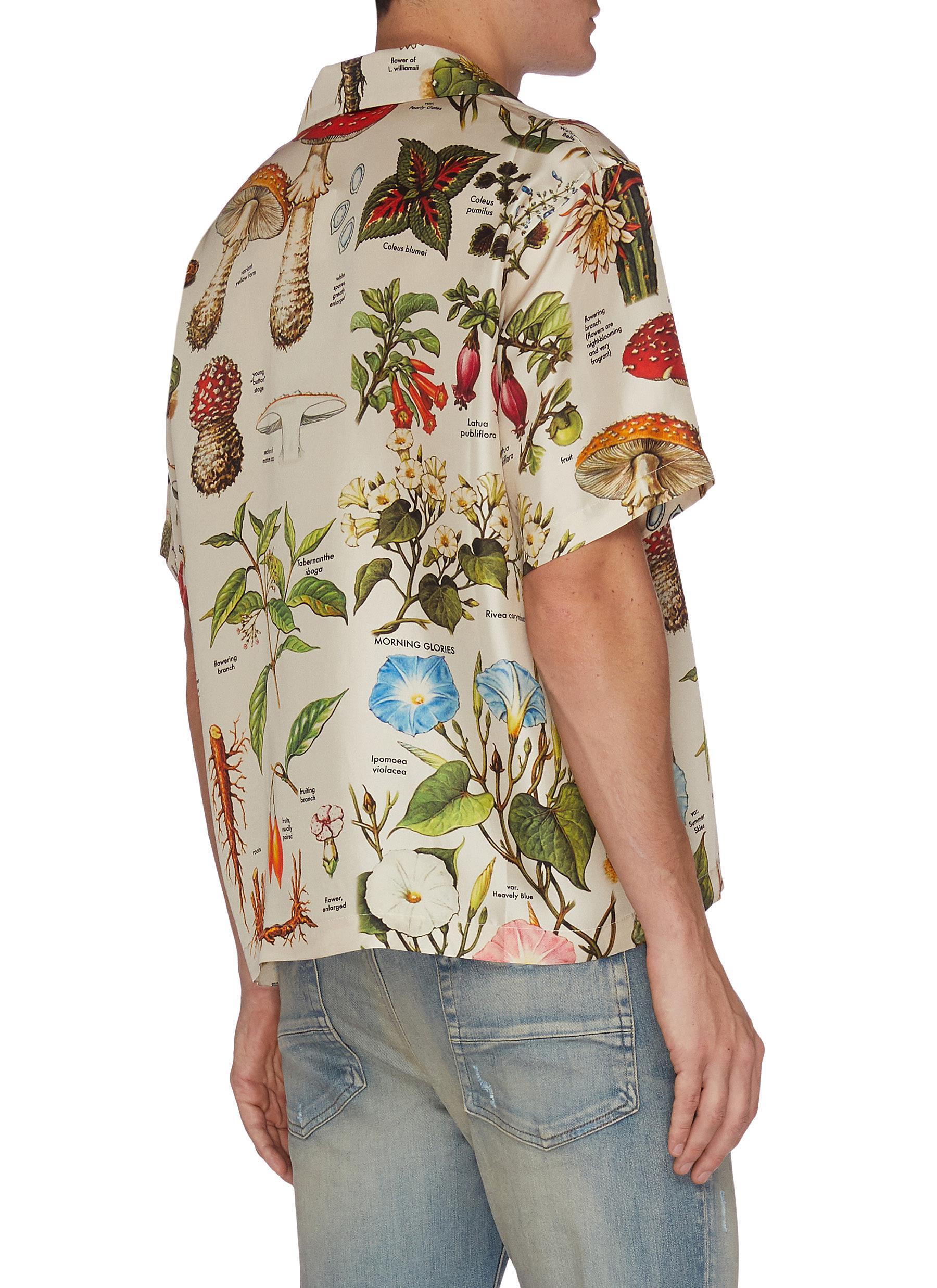 Amiri Psychedelic Plant Graphic Print Shirt for Men
